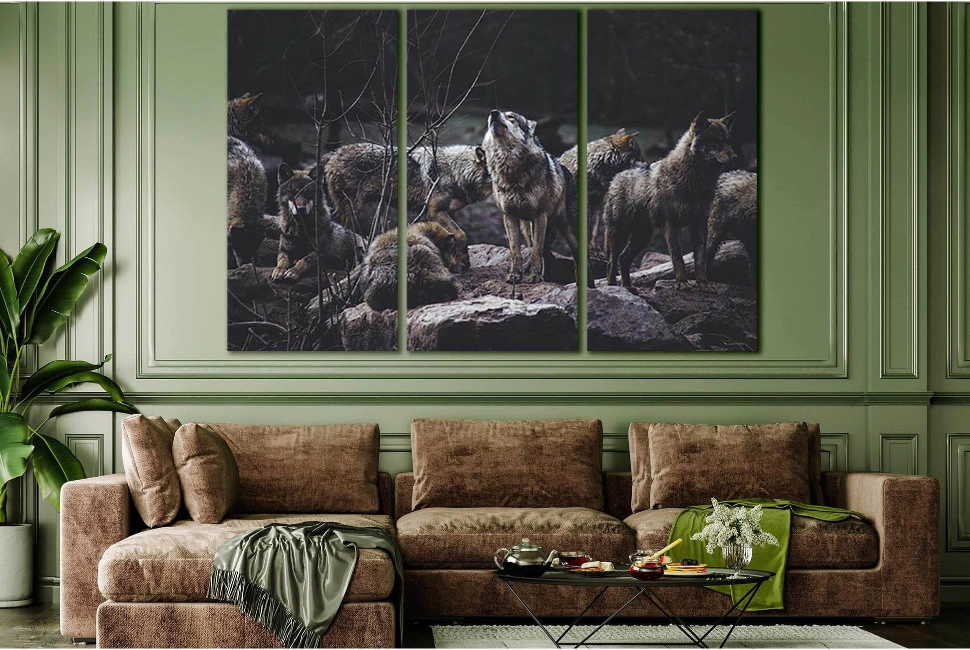 A Flock Of Gray Wolves №SL1551 Ready to Hang Canvas PrintCanvas art arrives ready to hang, with hanging accessories included and no additional framing required. Every canvas print is hand-crafted, made on-demand at our workshop and expertly stretched arou
