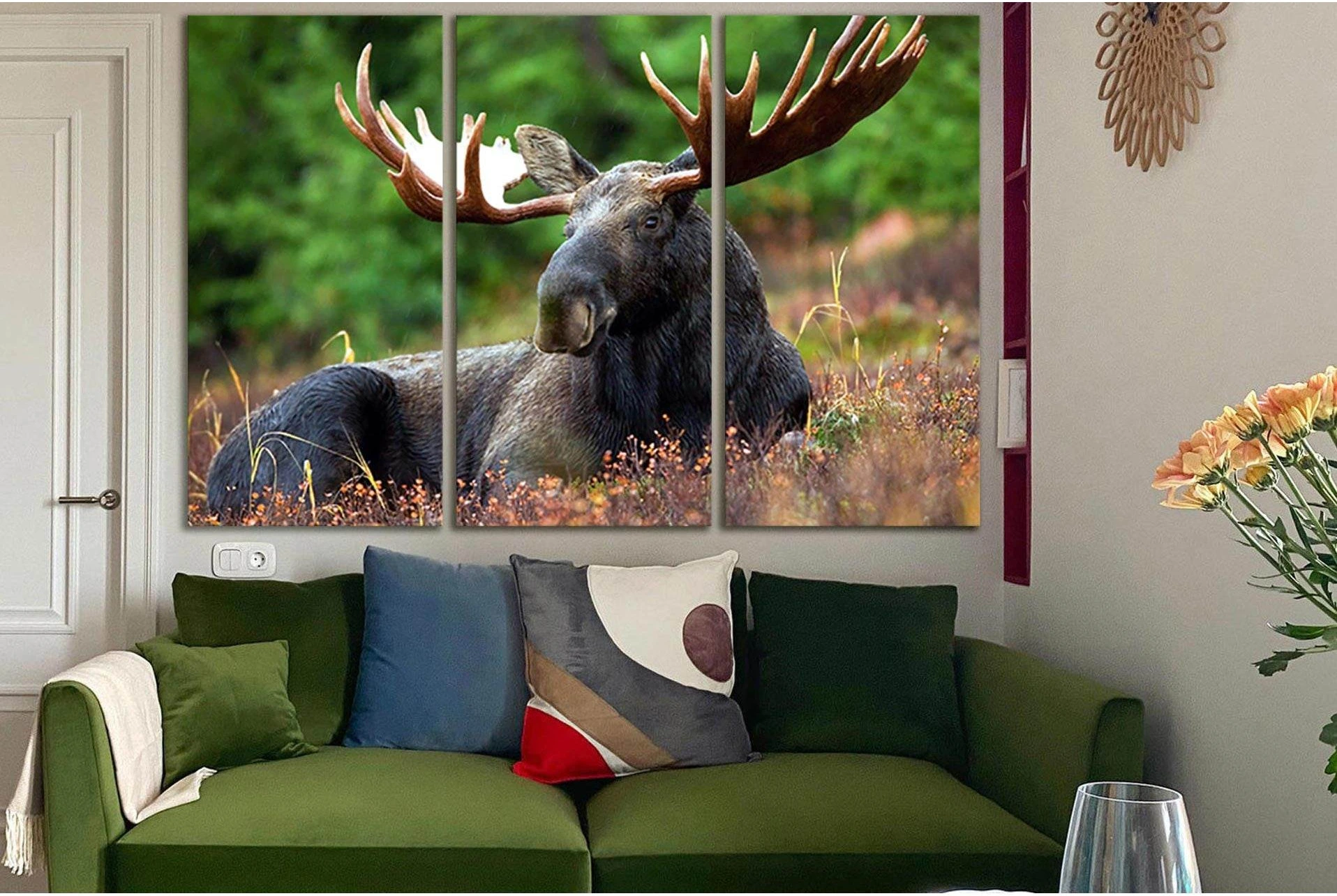 Elk Resting In The Meadow №SL1547 Ready to Hang Canvas PrintCanvas art arrives ready to hang, with hanging accessories included and no additional framing required. Every canvas print is hand-crafted, made on-demand at our workshop and expertly stretched a