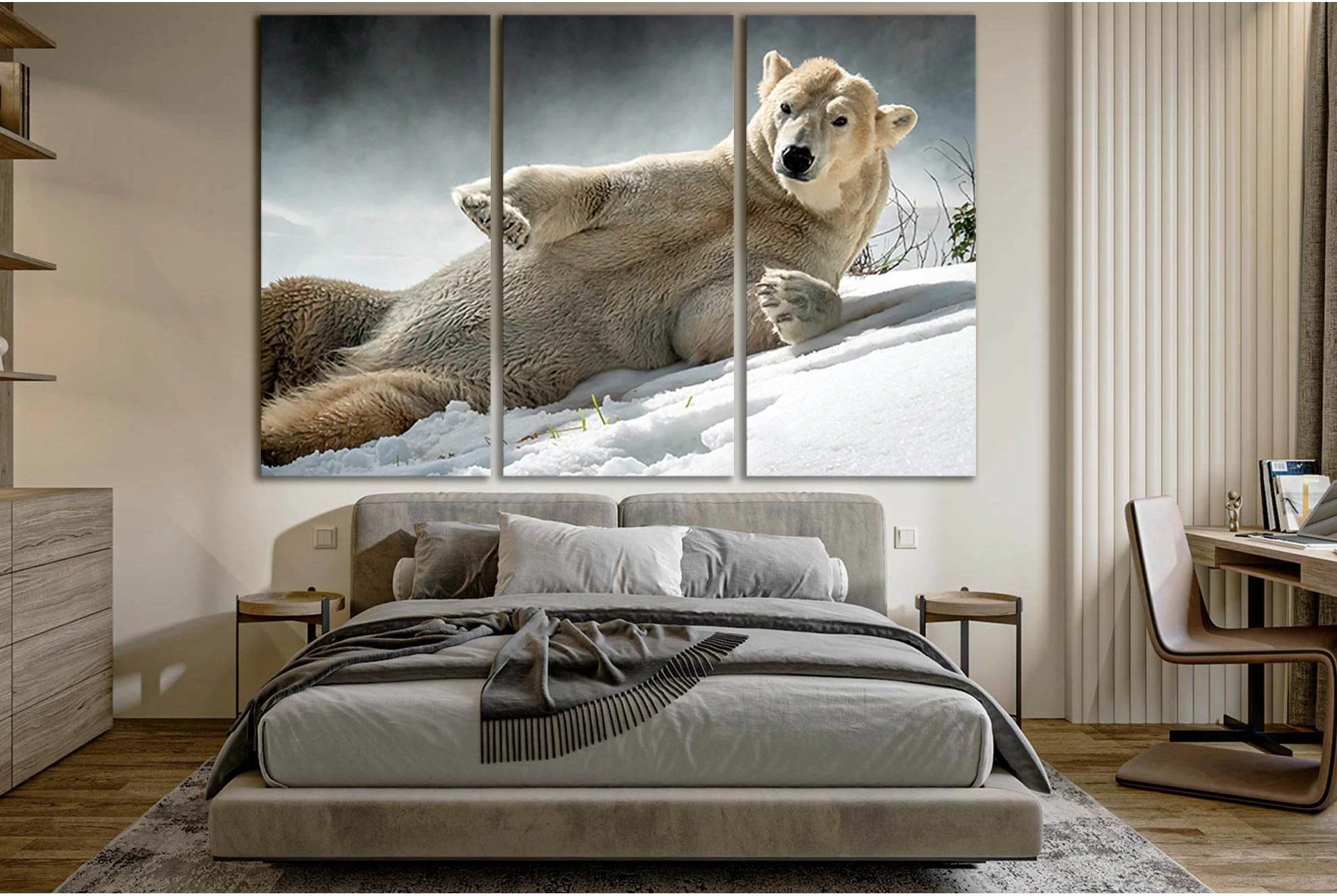 Beautiful Polar Bear Lies On The Snow №SL1540 Ready to Hang Canvas PrintCanvas art arrives ready to hang, with hanging accessories included and no additional framing required. Every canvas print is hand-crafted, made on-demand at our workshop and expertly