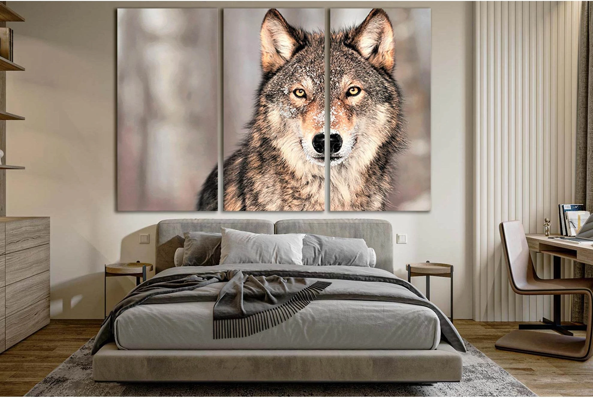 Portrait Of A Gray Wolf №SL1550 Ready to Hang Canvas PrintCanvas art arrives ready to hang, with hanging accessories included and no additional framing required. Every canvas print is hand-crafted, made on-demand at our workshop and expertly stretched aro