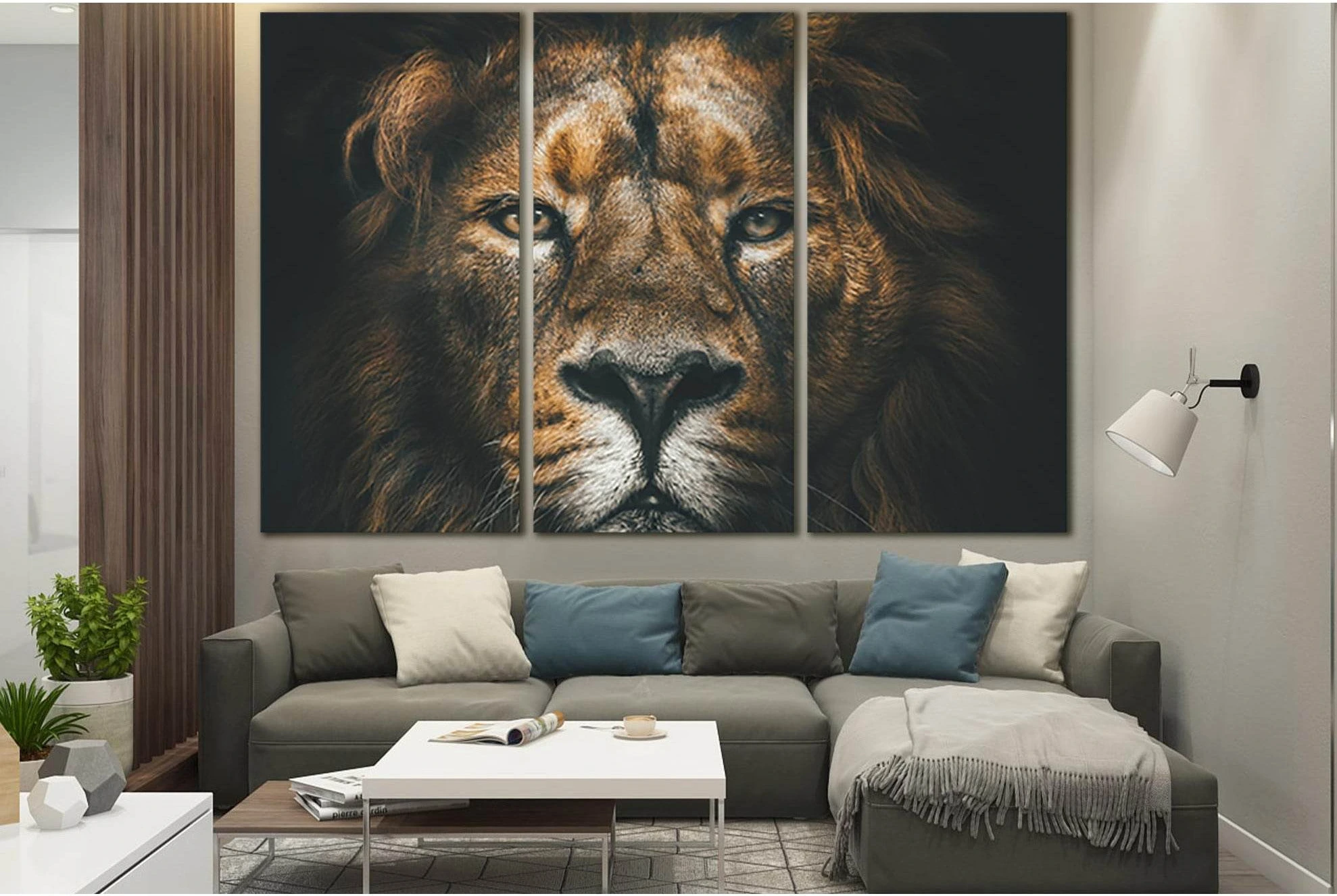 Lion Muzzle Close Up №SL1554 Ready to Hang Canvas PrintCanvas art arrives ready to hang, with hanging accessories included and no additional framing required. Every canvas print is hand-crafted, made on-demand at our workshop and expertly stretched around