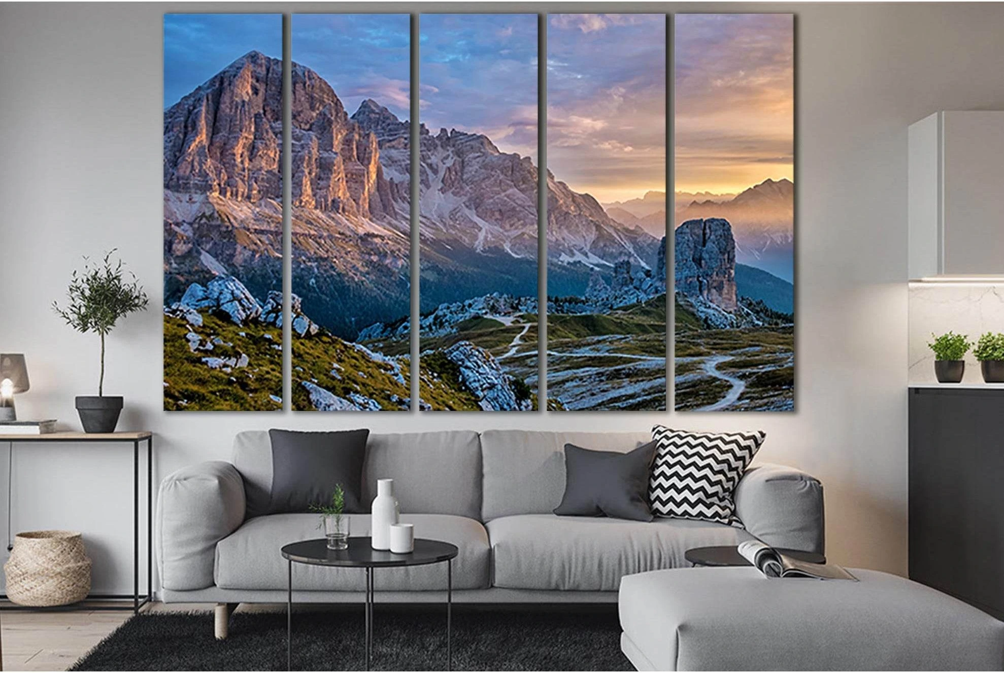 Gray Mountains At Sunset №SL1580 Ready to Hang Canvas PrintCanvas art arrives ready to hang, with hanging accessories included and no additional framing required. Every canvas print is hand-crafted, made on-demand at our workshop and expertly stretched ar