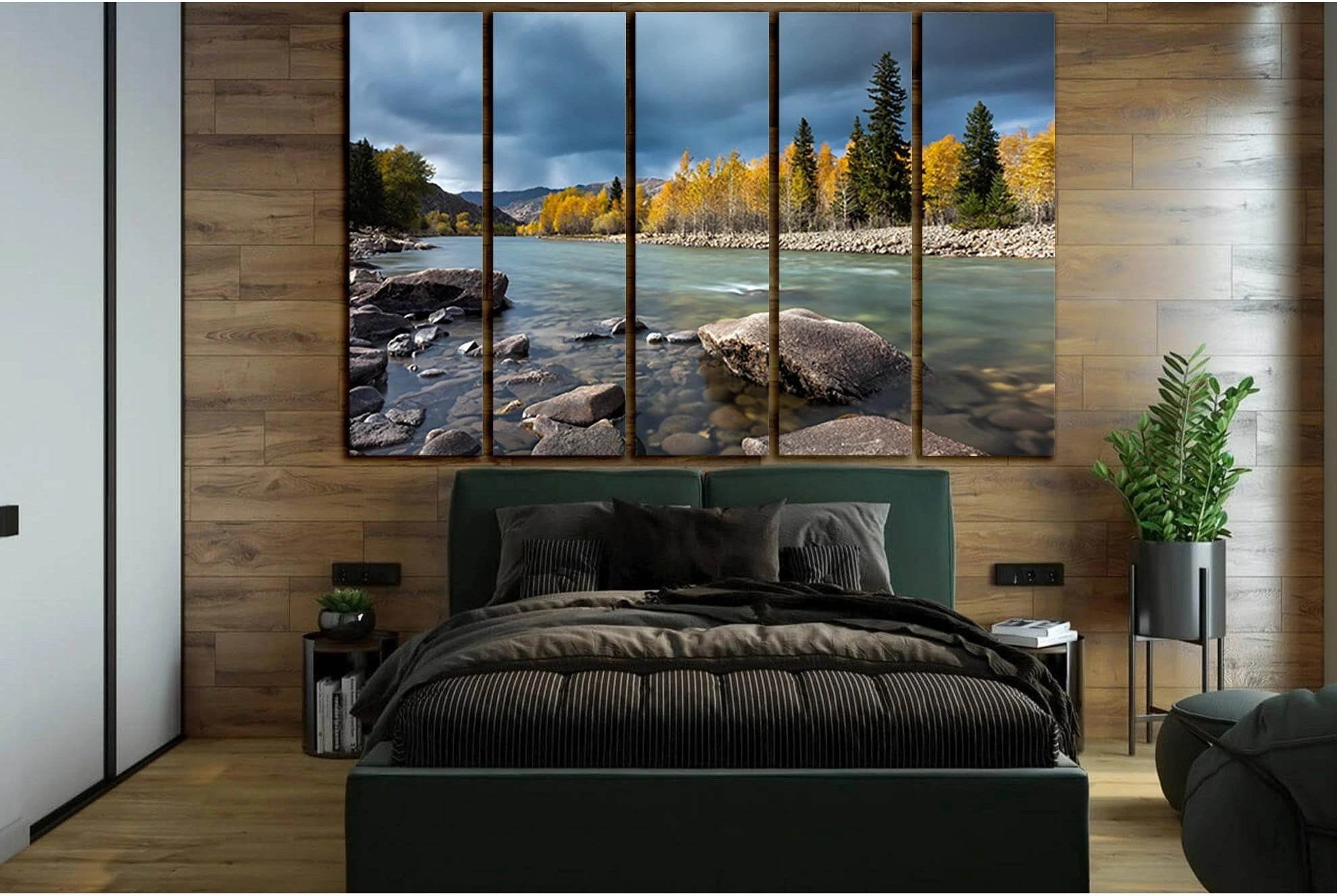 Autumn River And Stone №SL1474 Ready to Hang Canvas PrintCanvas art arrives ready to hang, with hanging accessories included and no additional framing required. Every canvas print is hand-crafted, made on-demand at our workshop and expertly stretched arou