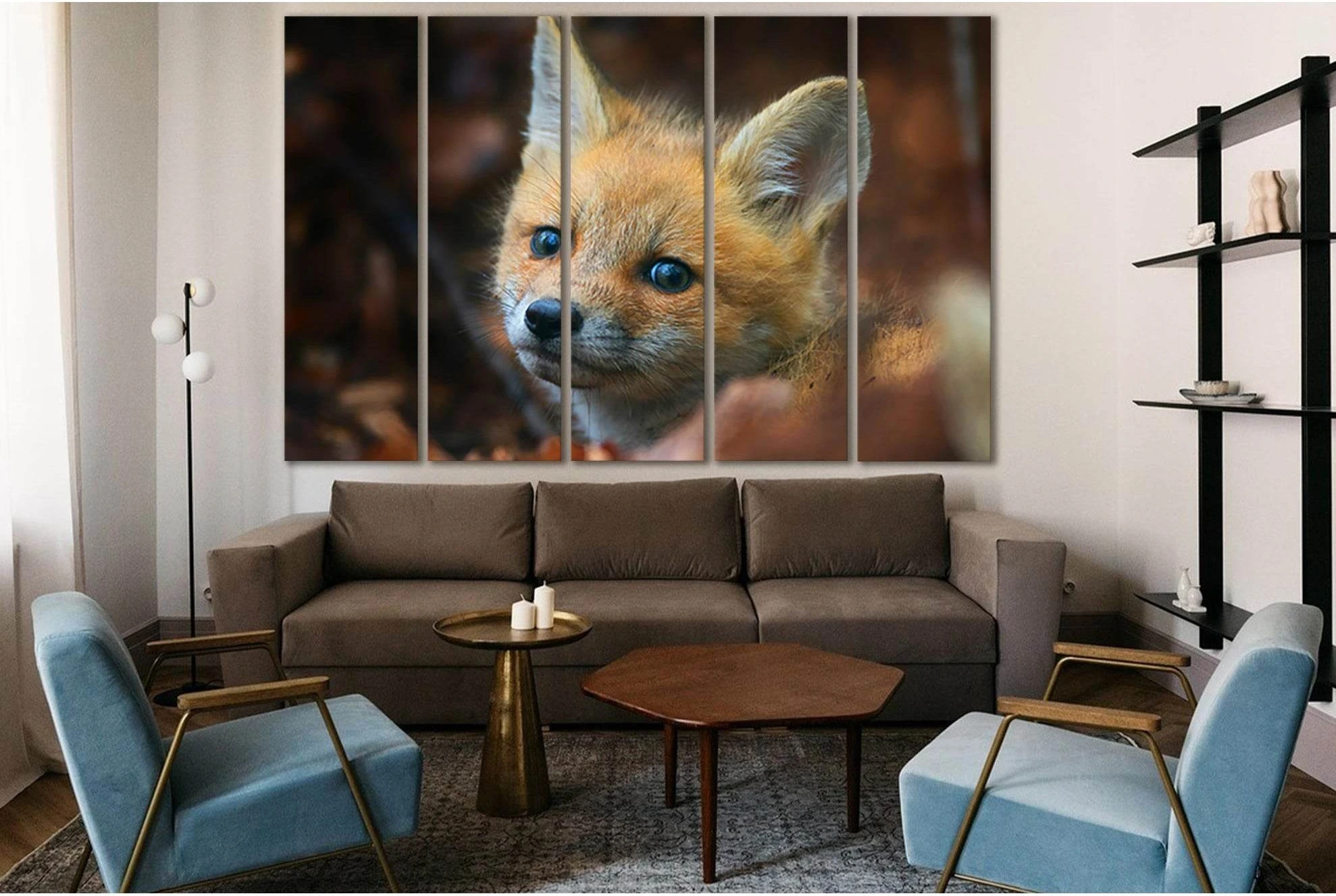 Little Fox Portrait №SL1527 Ready to Hang Canvas PrintCanvas art arrives ready to hang, with hanging accessories included and no additional framing required. Every canvas print is hand-crafted, made on-demand at our workshop and expertly stretched around