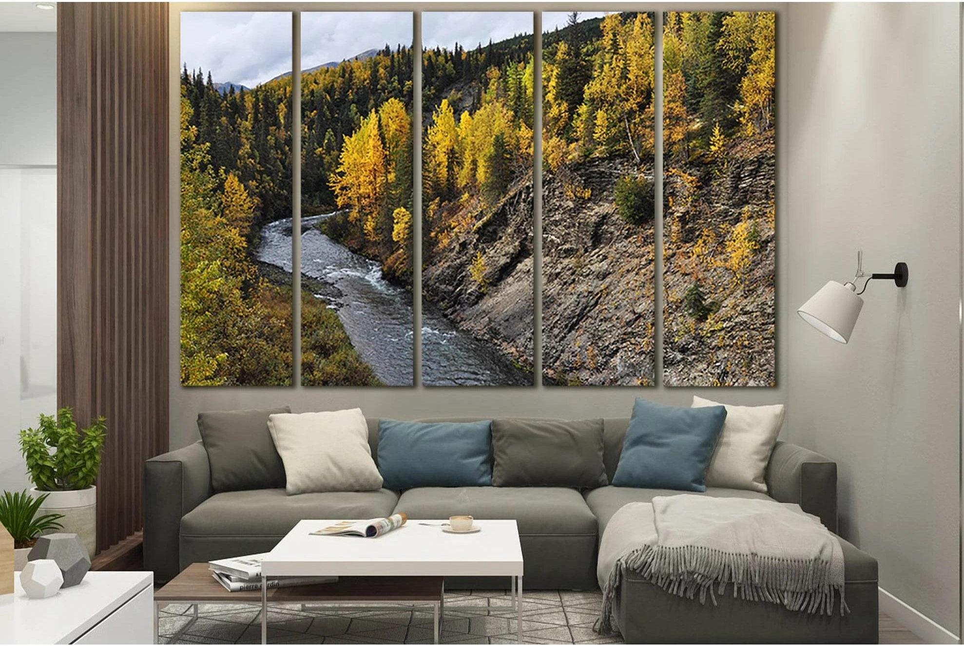 River Trees And Autumn Forest №SL1471 Ready to Hang Canvas PrintCanvas art arrives ready to hang, with hanging accessories included and no additional framing required. Every canvas print is hand-crafted, made on-demand at our workshop and expertly stretch