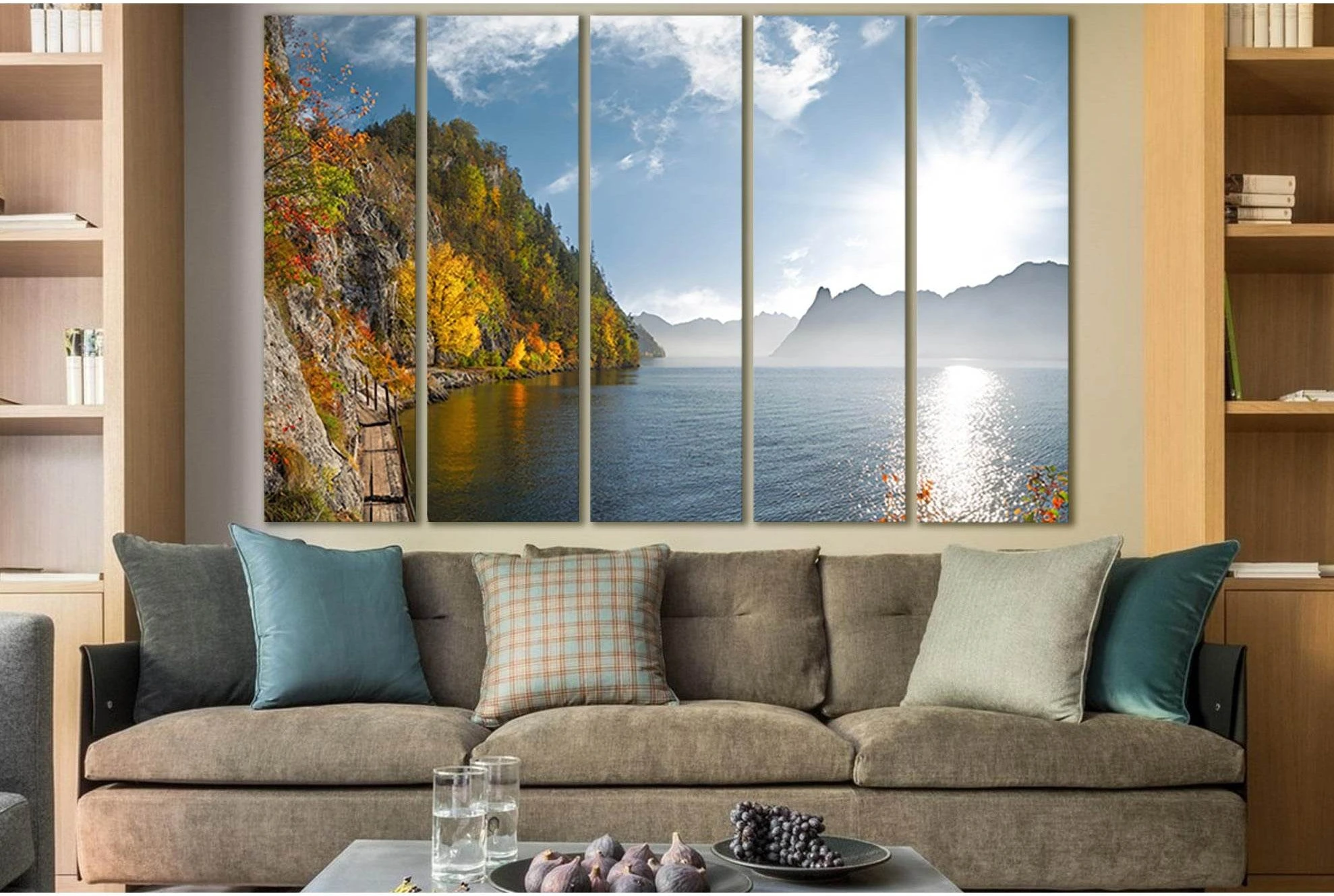 Autumn Lake Between The Mountains №SL1491 Ready to Hang Canvas PrintCanvas art arrives ready to hang, with hanging accessories included and no additional framing required. Every canvas print is hand-crafted, made on-demand at our workshop and expertly str