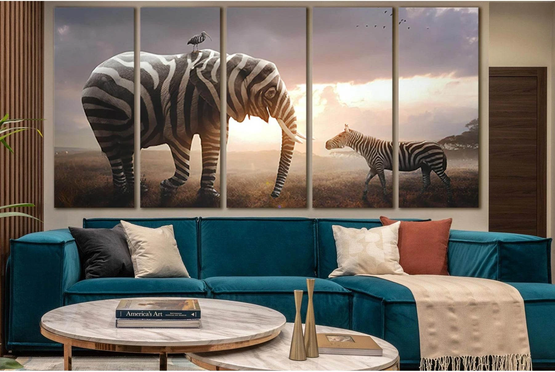 Elephant And Zebra Art №SL1530 Ready to Hang Canvas PrintCanvas art arrives ready to hang, with hanging accessories included and no additional framing required. Every canvas print is hand-crafted, made on-demand at our workshop and expertly stretched arou