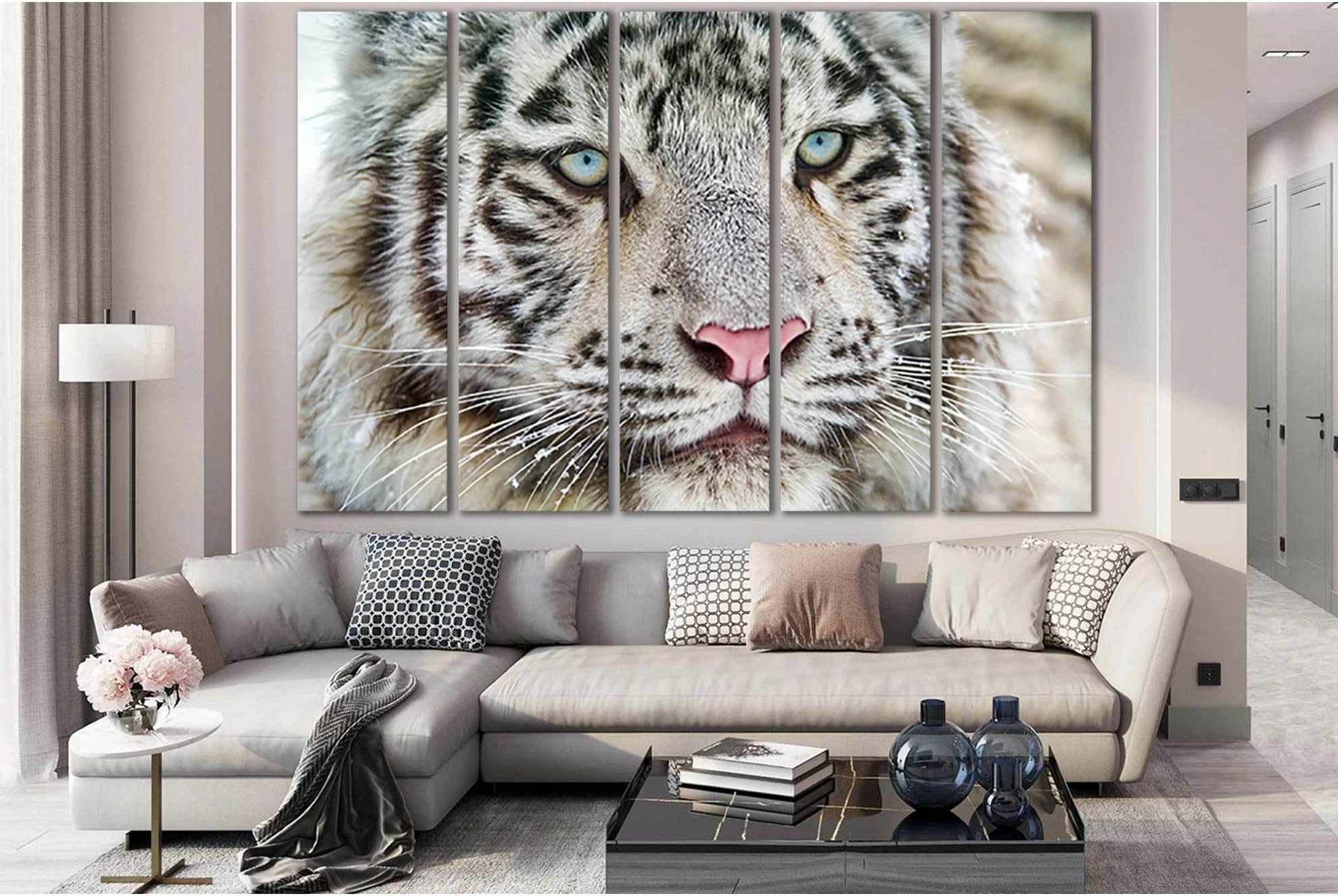 White Bengal Tiger №SL1545 Ready to Hang Canvas PrintCanvas art arrives ready to hang, with hanging accessories included and no additional framing required. Every canvas print is hand-crafted, made on-demand at our workshop and expertly stretched around 1