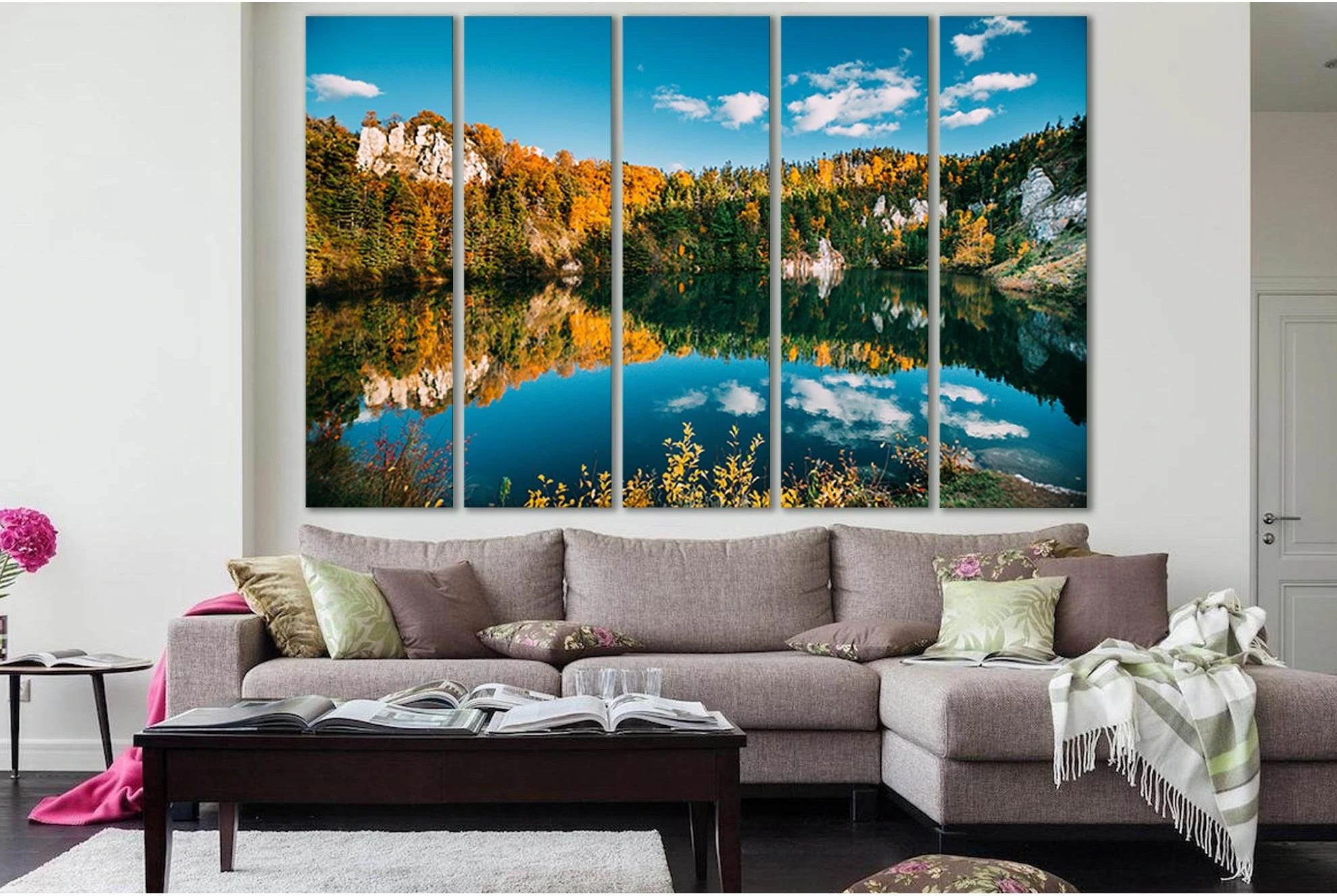 Beautiful Lake In Autumn №SL1497 Ready to Hang Canvas PrintCanvas art arrives ready to hang, with hanging accessories included and no additional framing required. Every canvas print is hand-crafted, made on-demand at our workshop and expertly stretched ar