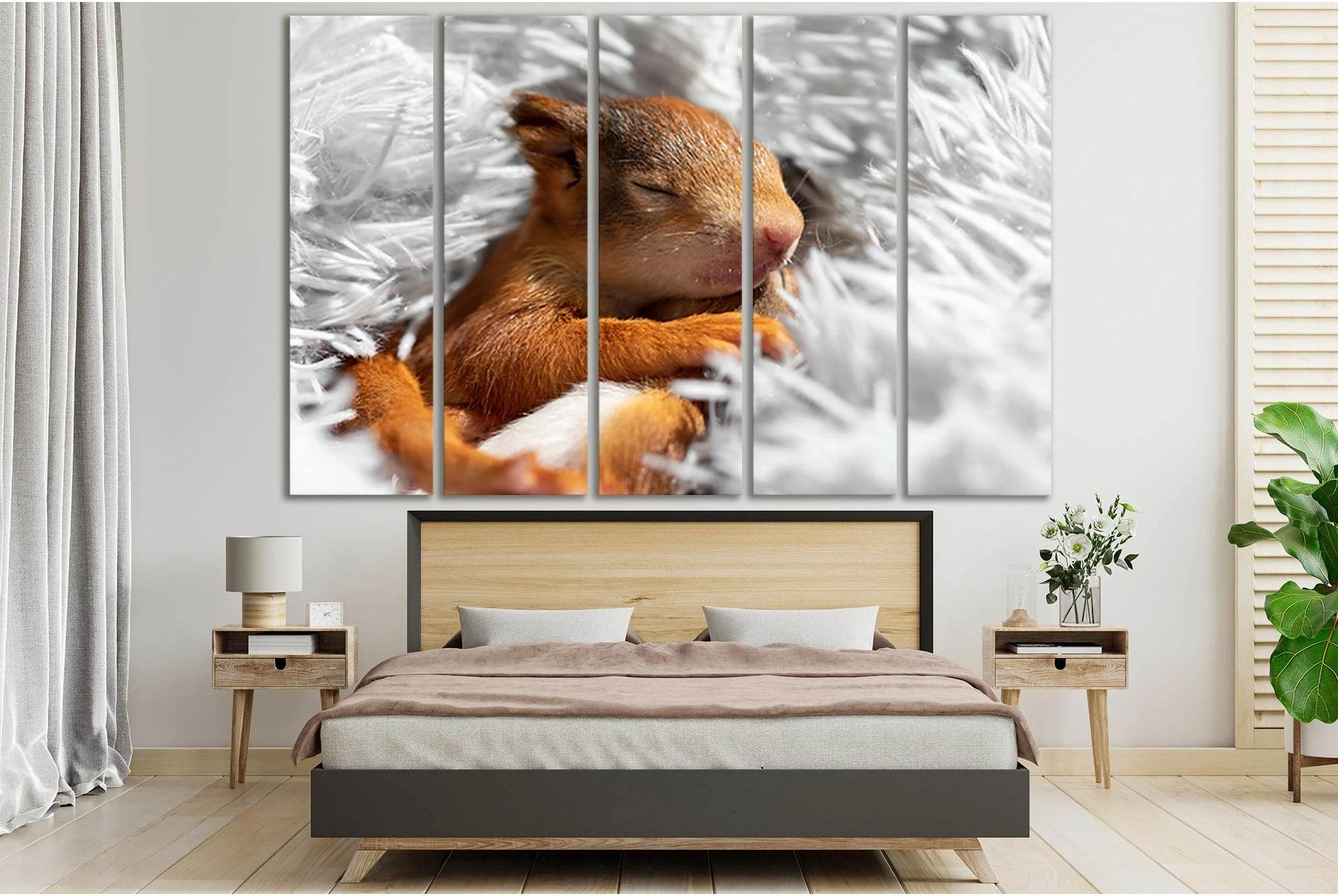 Cute Sleeping Squirrel №SL1511 Ready to Hang Canvas PrintCanvas art arrives ready to hang, with hanging accessories included and no additional framing required. Every canvas print is hand-crafted, made on-demand at our workshop and expertly stretched arou