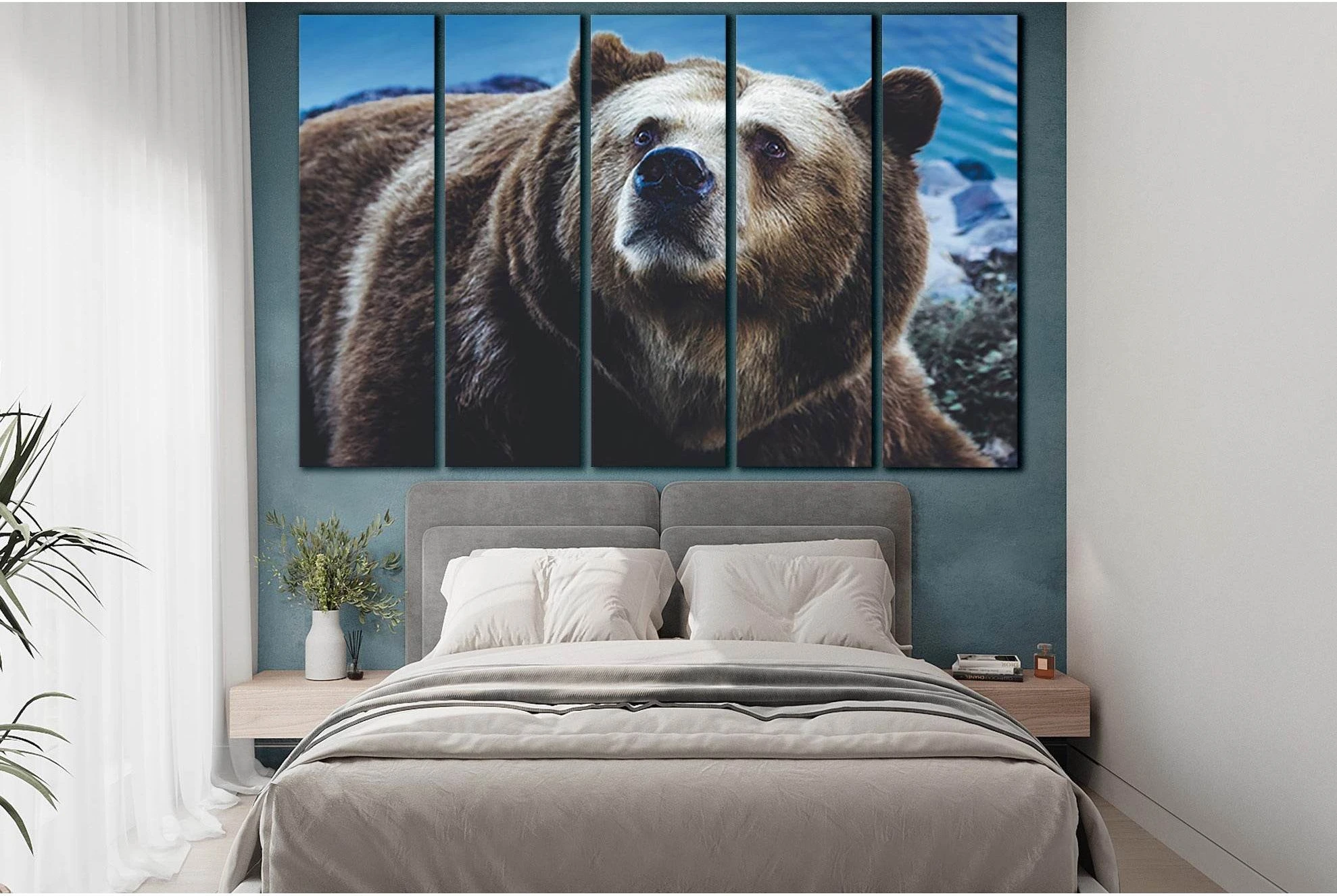 Big Brown Bear №SL1538 Ready to Hang Canvas PrintCanvas art arrives ready to hang, with hanging accessories included and no additional framing required. Every canvas print is hand-crafted, made on-demand at our workshop and expertly stretched around 100%