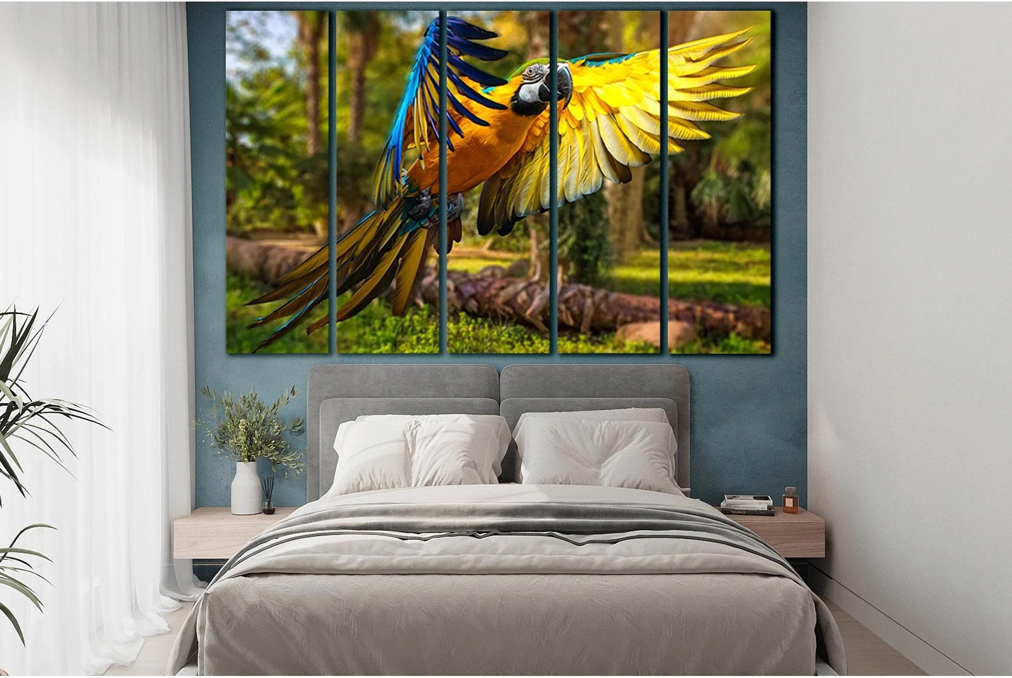 Flying Parrot Macaw Close Up №SL1501 Ready to Hang Canvas PrintCanvas art arrives ready to hang, with hanging accessories included and no additional framing required. Every canvas print is hand-crafted, made on-demand at our workshop and expertly stretche