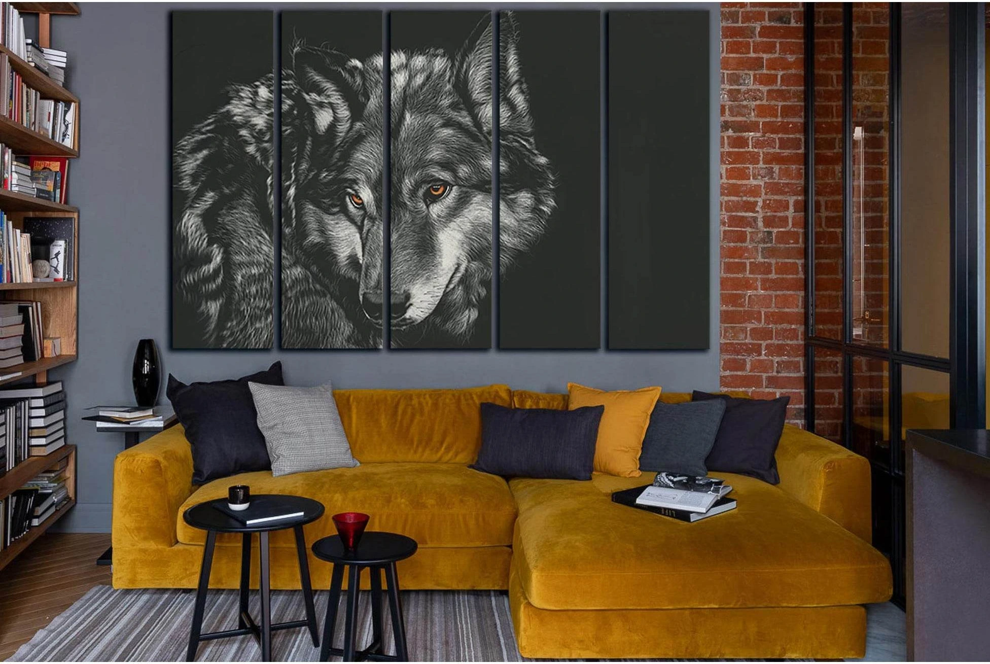 Wolf Painting №SL1557 Ready to Hang Canvas PrintCanvas art arrives ready to hang, with hanging accessories included and no additional framing required. Every canvas print is hand-crafted, made on-demand at our workshop and expertly stretched around 100% N