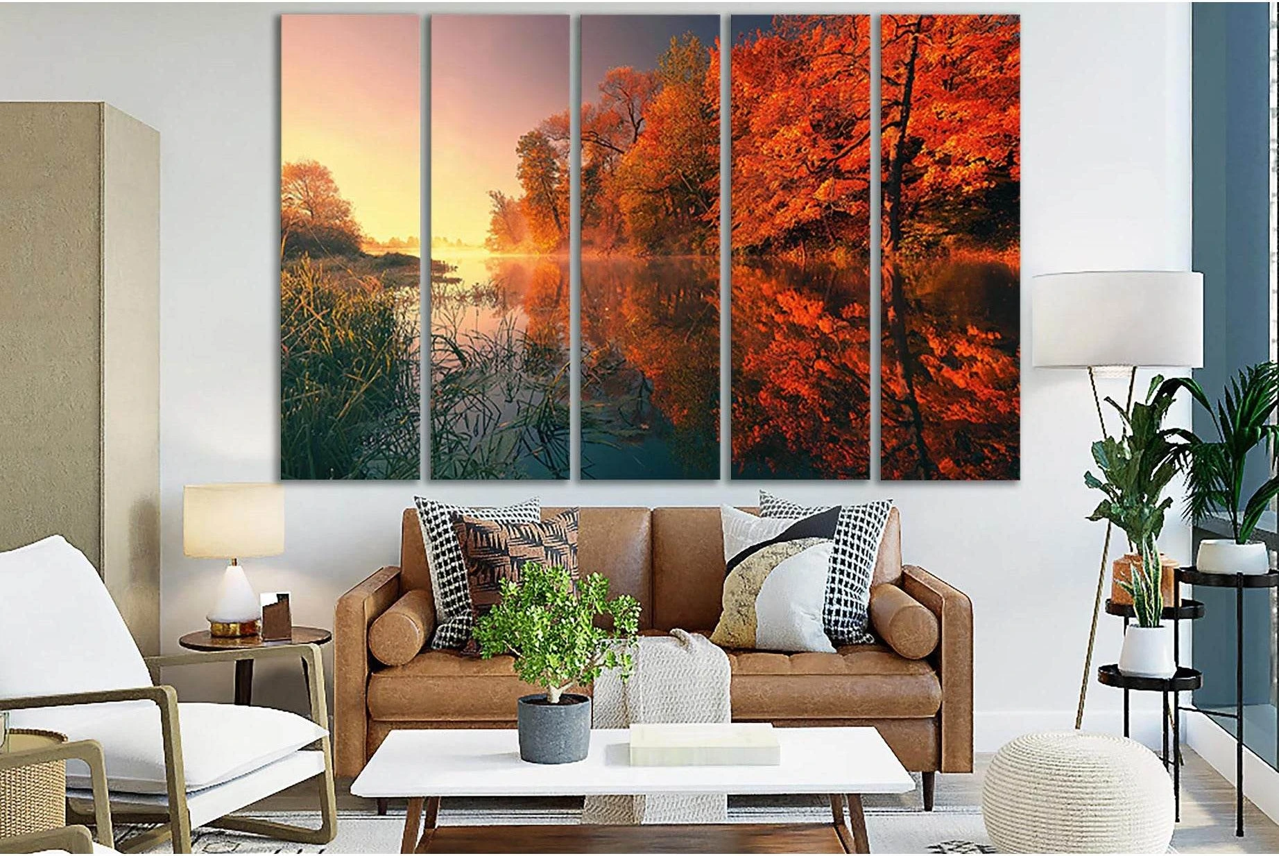 Reflection Of Trees In Autumn №SL1496 Ready to Hang Canvas PrintCanvas art arrives ready to hang, with hanging accessories included and no additional framing required. Every canvas print is hand-crafted, made on-demand at our workshop and expertly stretch