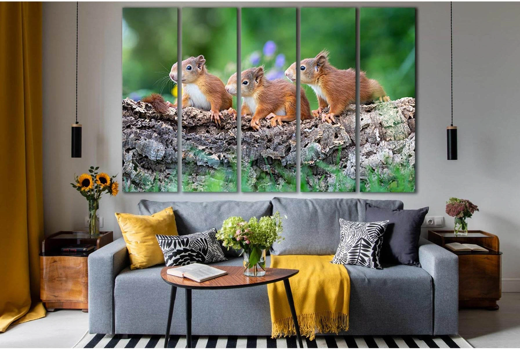 Three Cute Squirrels №SL1514 Ready to Hang Canvas PrintCanvas art arrives ready to hang, with hanging accessories included and no additional framing required. Every canvas print is hand-crafted, made on-demand at our workshop and expertly stretched around