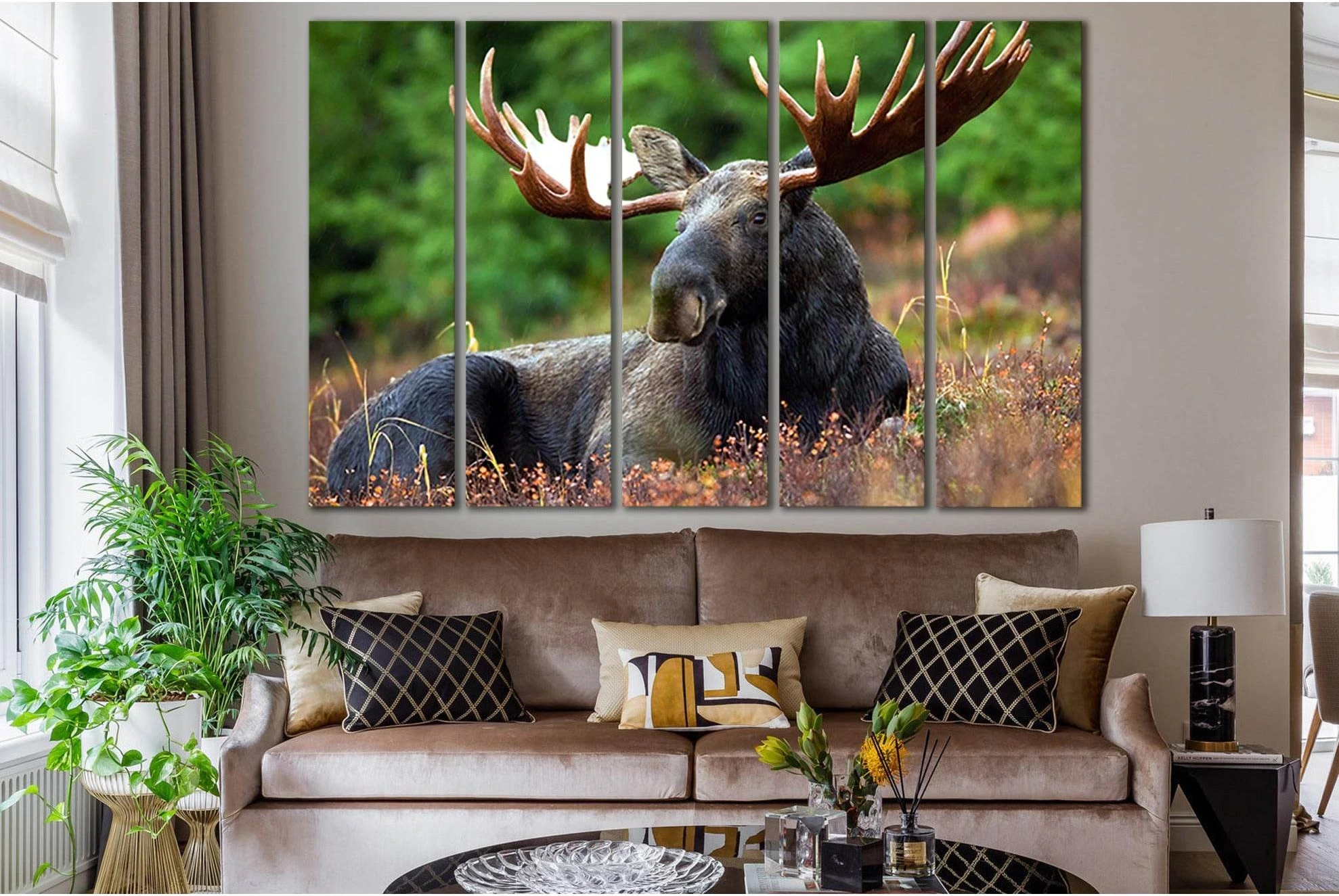 Elk Resting In The Meadow №SL1547 Ready to Hang Canvas PrintCanvas art arrives ready to hang, with hanging accessories included and no additional framing required. Every canvas print is hand-crafted, made on-demand at our workshop and expertly stretched a