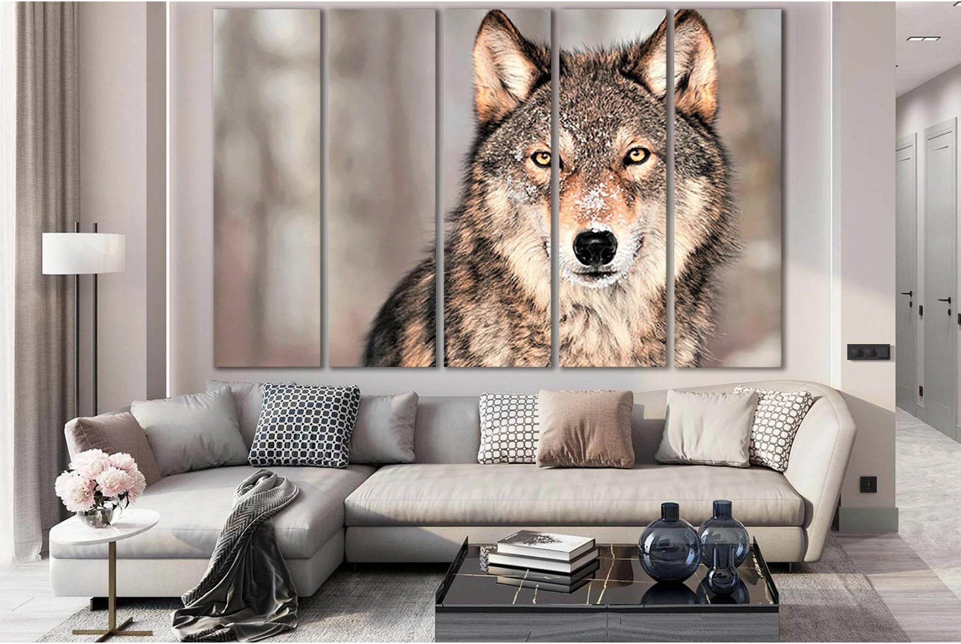 Portrait Of A Gray Wolf №SL1550 Ready to Hang Canvas PrintCanvas art arrives ready to hang, with hanging accessories included and no additional framing required. Every canvas print is hand-crafted, made on-demand at our workshop and expertly stretched aro