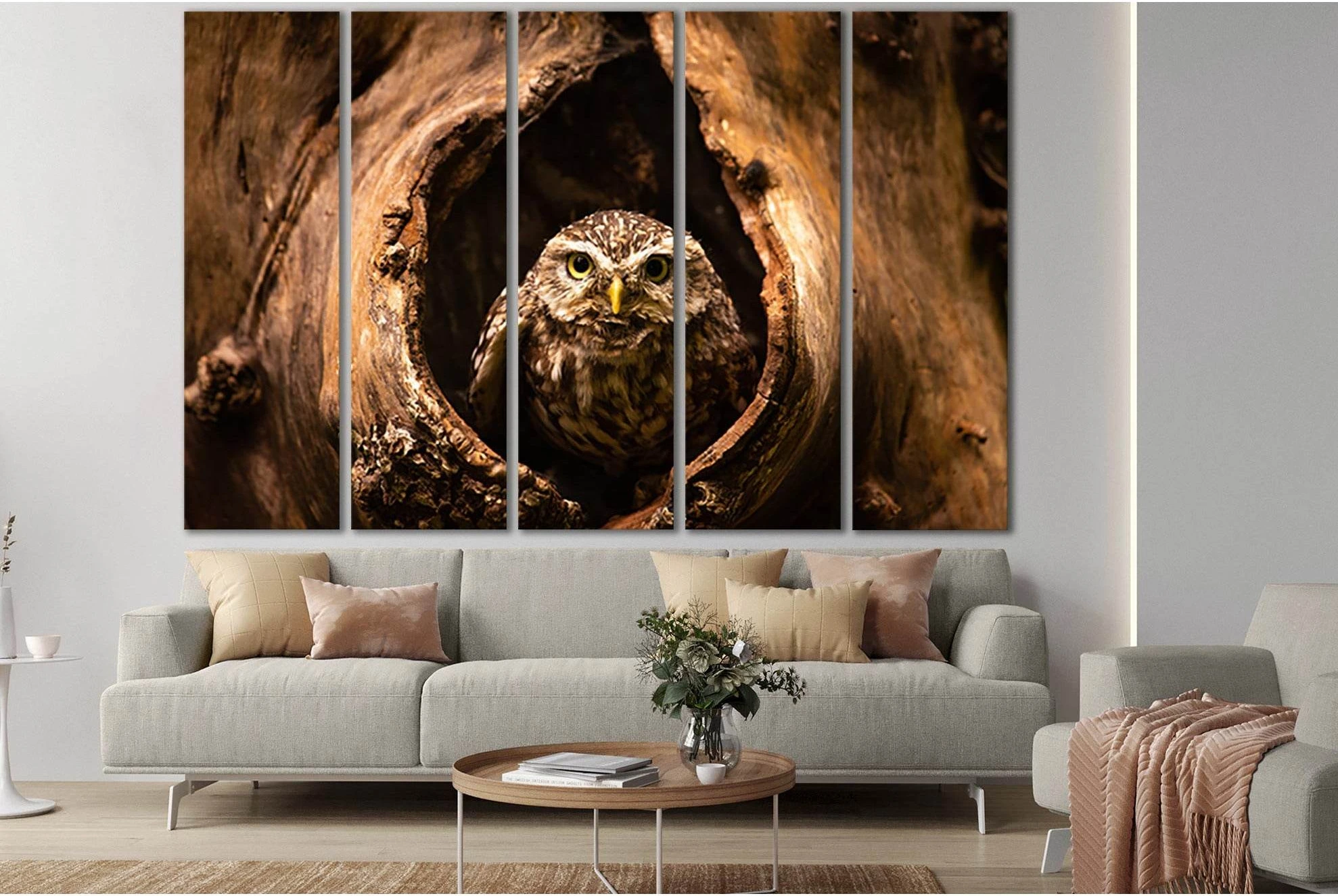 Owl Sitting In The Hollow №SL1513 Ready to Hang Canvas PrintCanvas art arrives ready to hang, with hanging accessories included and no additional framing required. Every canvas print is hand-crafted, made on-demand at our workshop and expertly stretched a