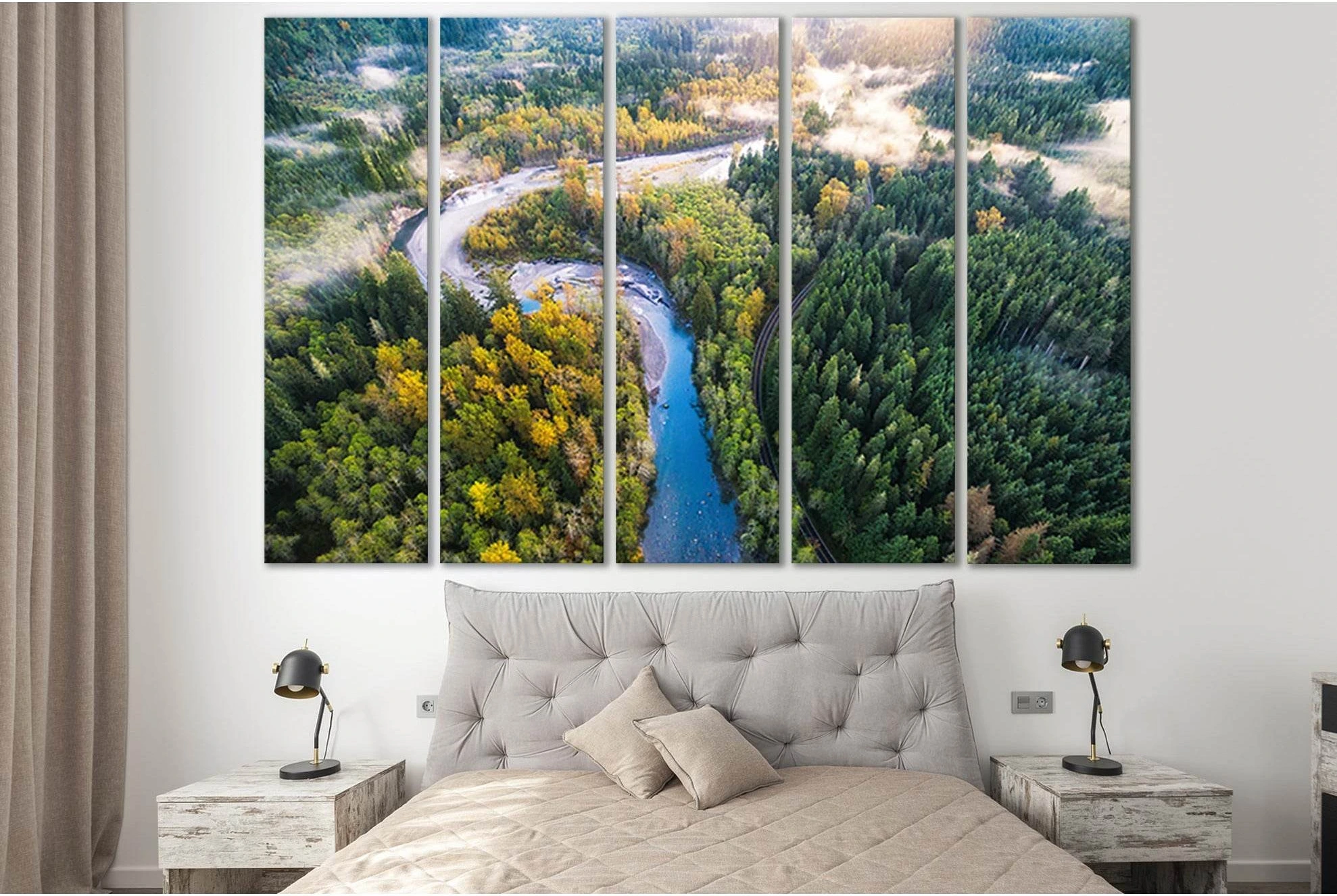River In Forest Aerial View №SL1572 Ready to Hang Canvas PrintCanvas art arrives ready to hang, with hanging accessories included and no additional framing required. Every canvas print is hand-crafted, made on-demand at our workshop and expertly stretched