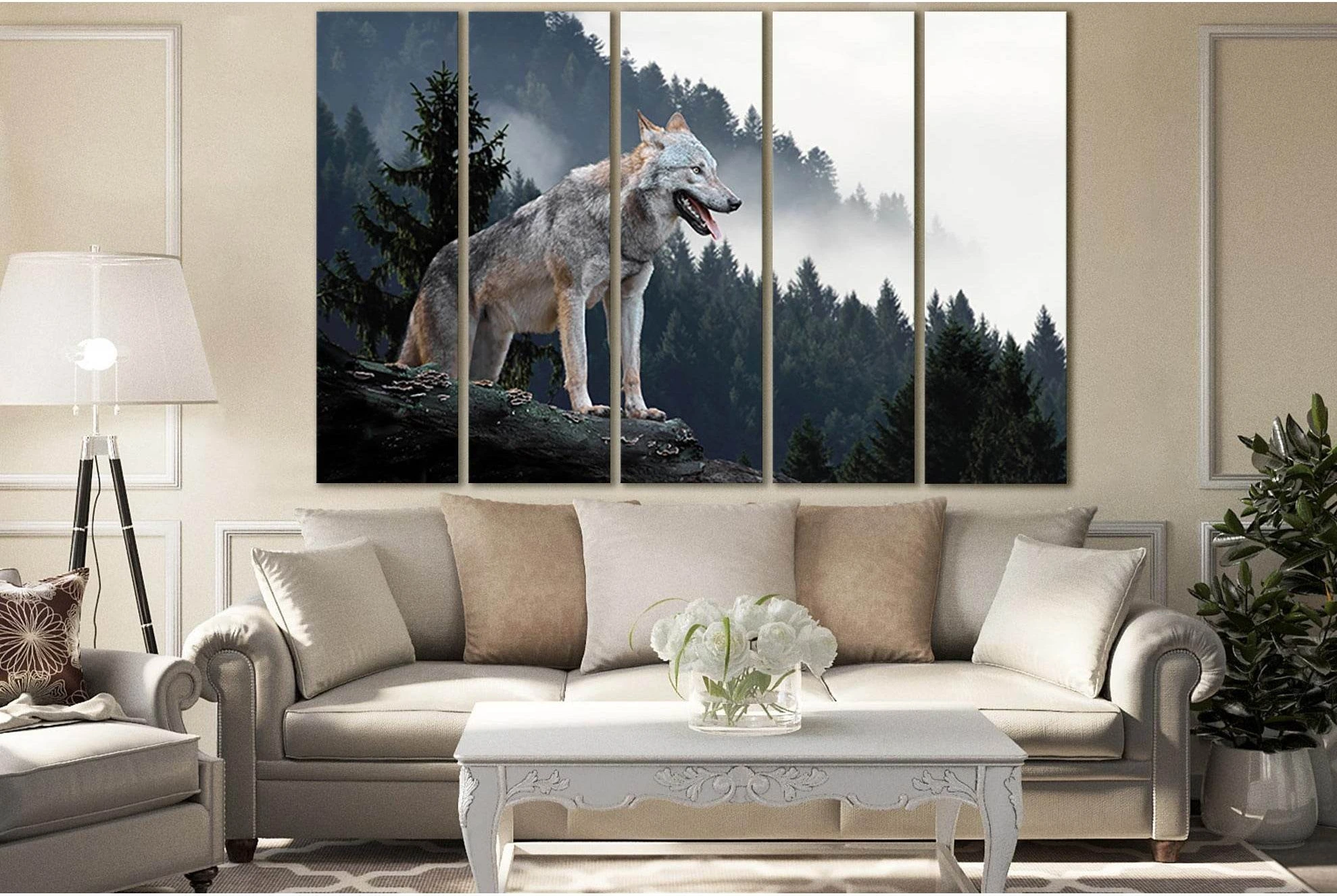 Gray Wolf In The Forest №SL1560 Ready to Hang Canvas PrintCanvas art arrives ready to hang, with hanging accessories included and no additional framing required. Every canvas print is hand-crafted, made on-demand at our workshop and expertly stretched aro