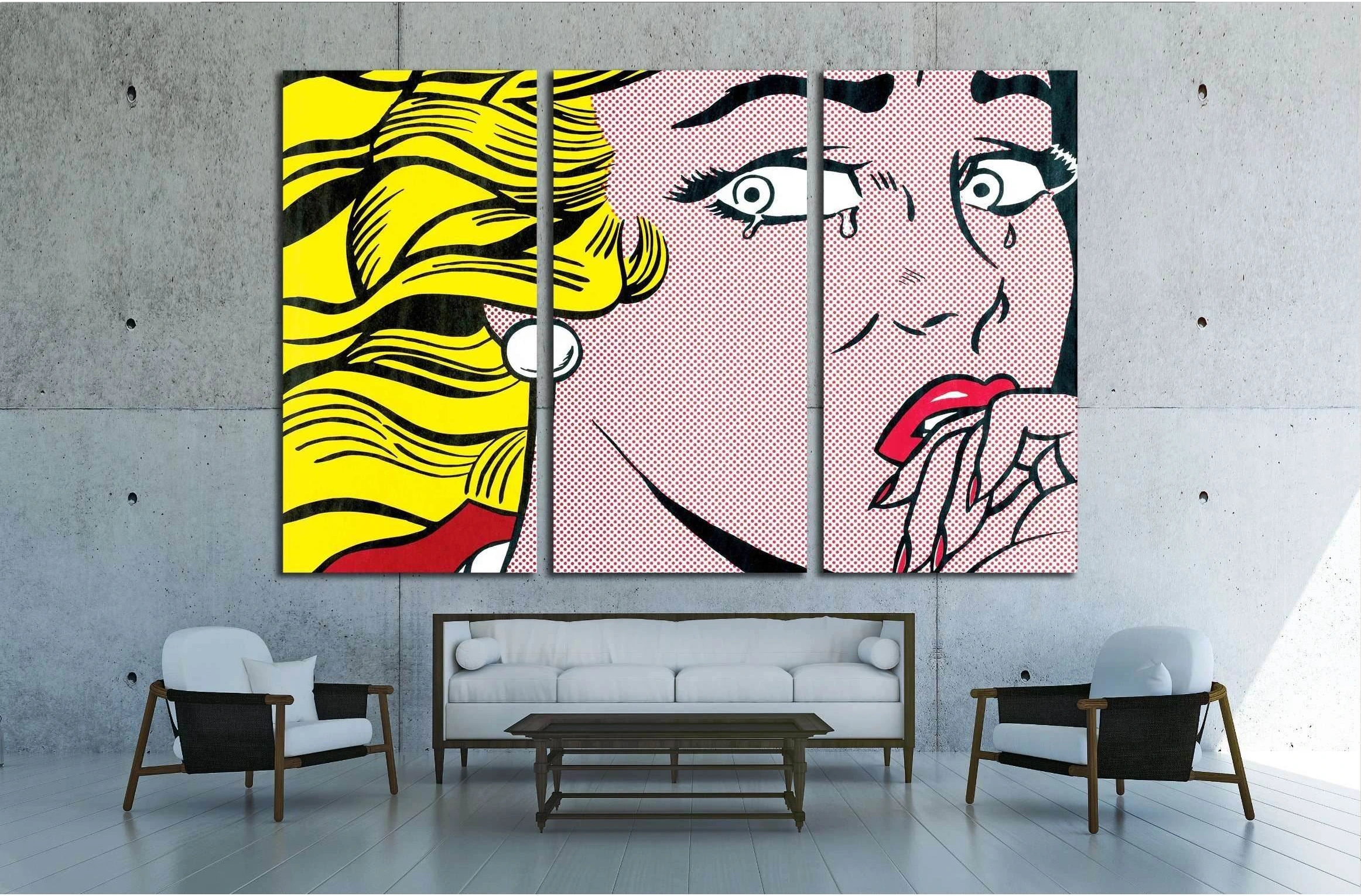 1960s pop art №3300 Ready to Hang Canvas Print - Zellart Canvas Prints ALL_Products, s-3300