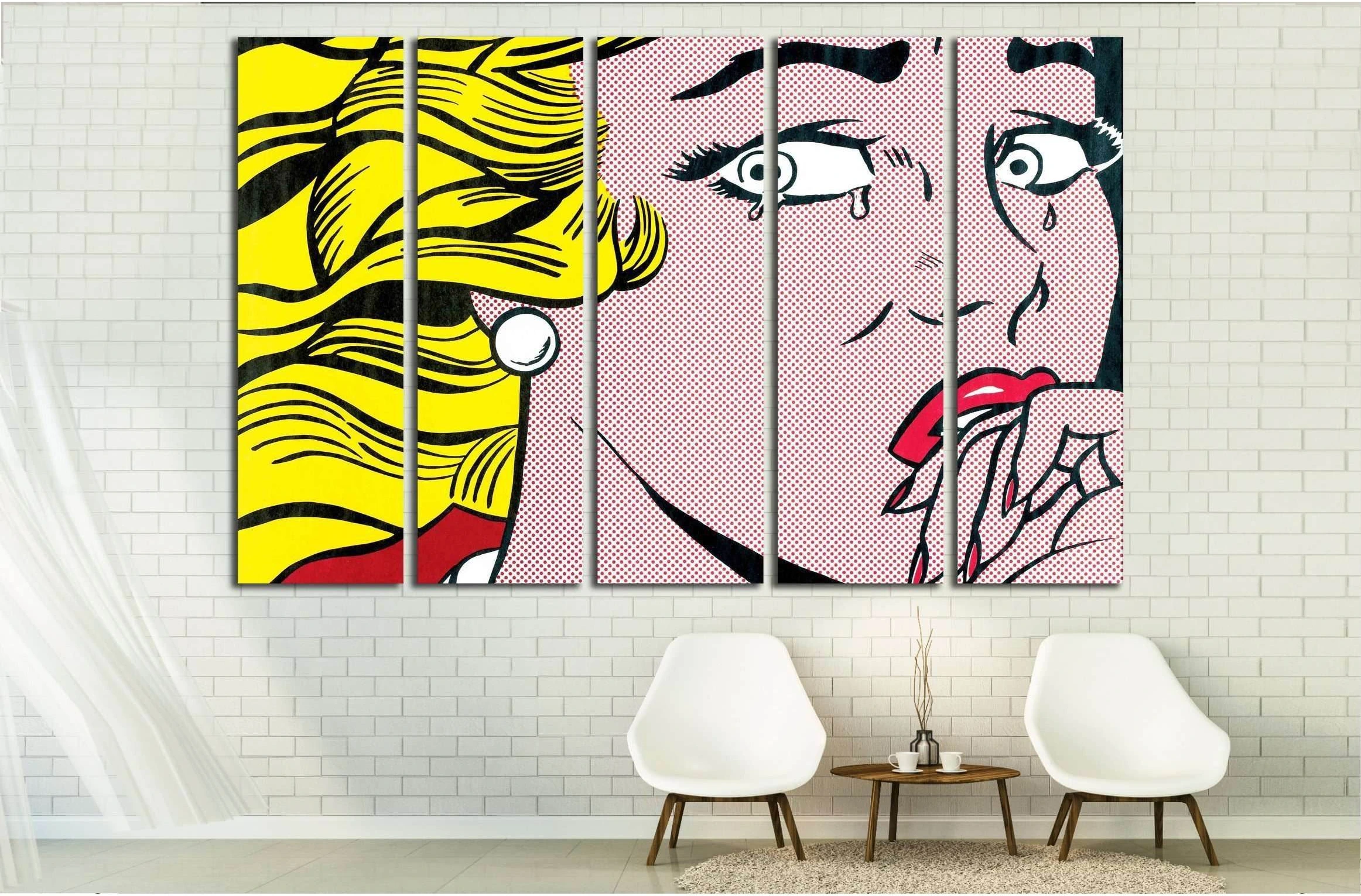 1960s pop art №3300 Ready to Hang Canvas Print - Zellart Canvas Prints ALL_Products, s-3300