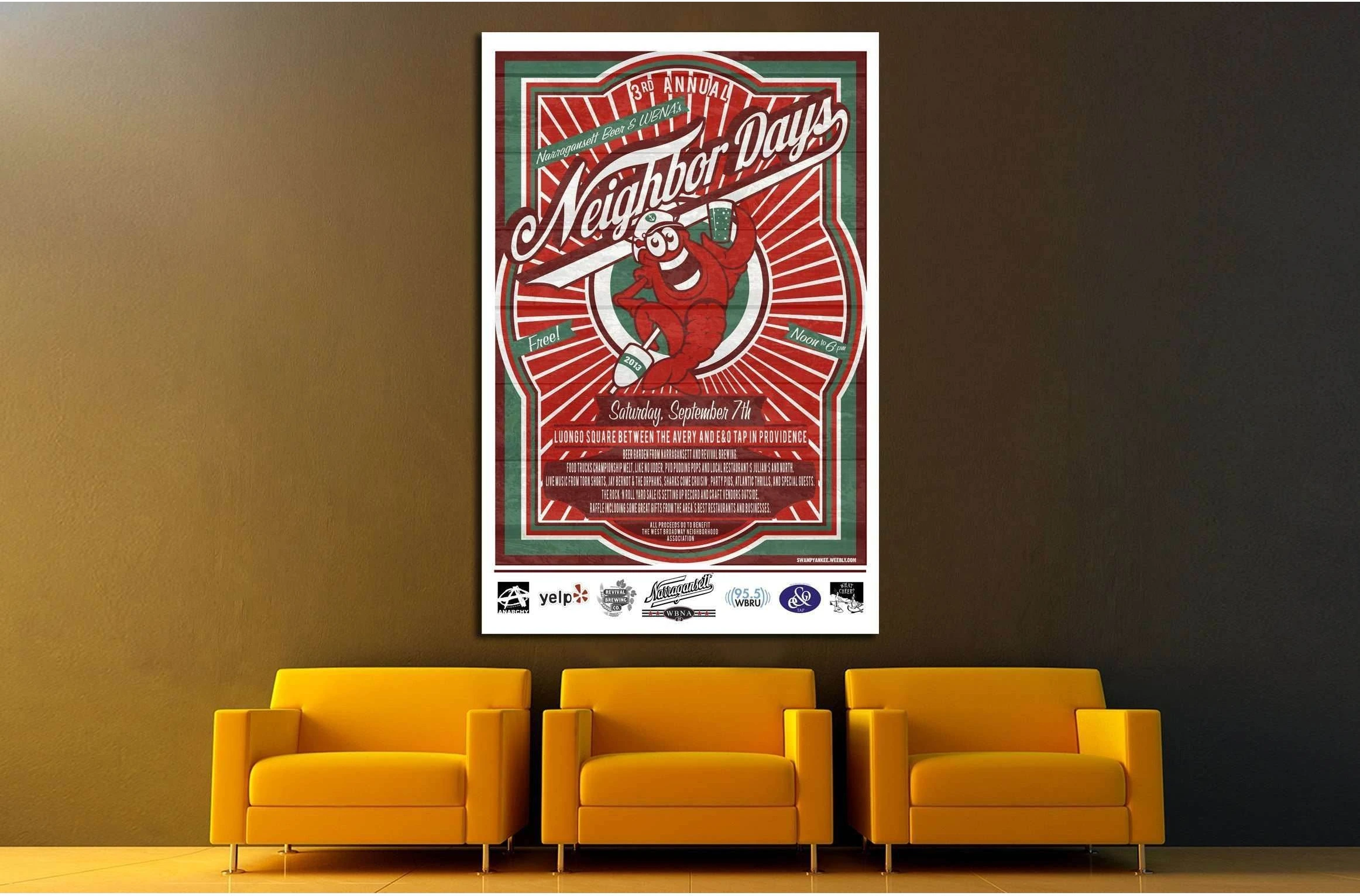 2013 neighbor days poster №3429 Ready to Hang Canvas Print - Zellart Canvas Prints 000Negative, ALL_Products, s-3429