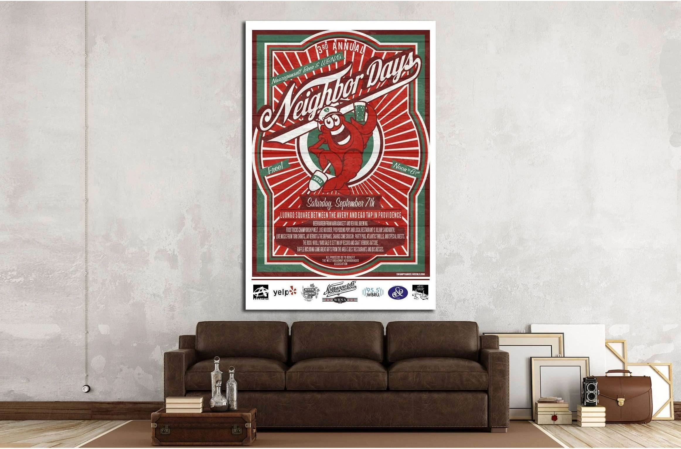 2013 neighbor days poster №3429 Ready to Hang Canvas Print - Zellart Canvas Prints 000Negative, ALL_Products, s-3429