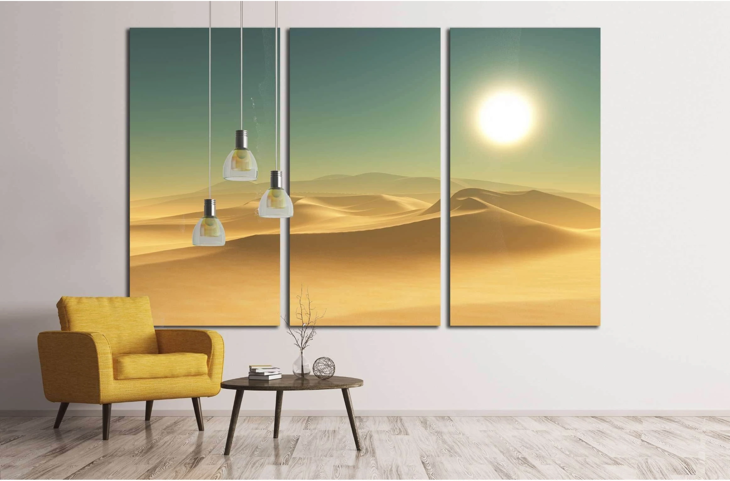 3D render of a desert scene №3127 Ready to Hang Canvas Print - Zellart Canvas Prints ALL_Products, s-3127