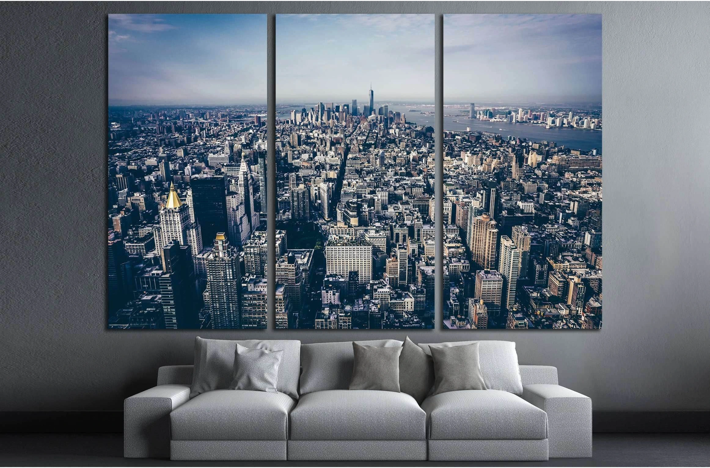 Above NYC №2721 Ready to Hang Canvas Print - Zellart Canvas Prints ALL_Products, s-2721
