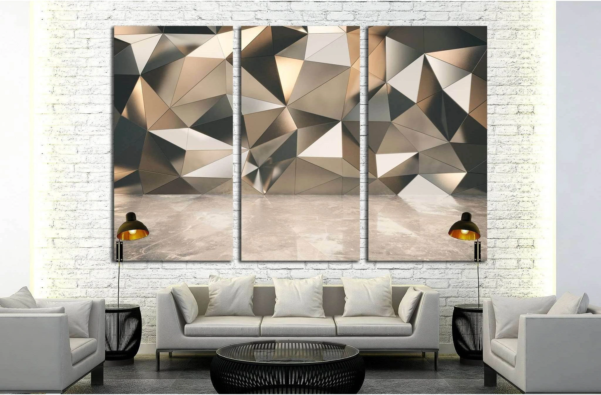 Abstact exterior with concrete floor №1602 Ready to Hang Canvas Print - Zellart Canvas Prints ALL_Products, s-1602