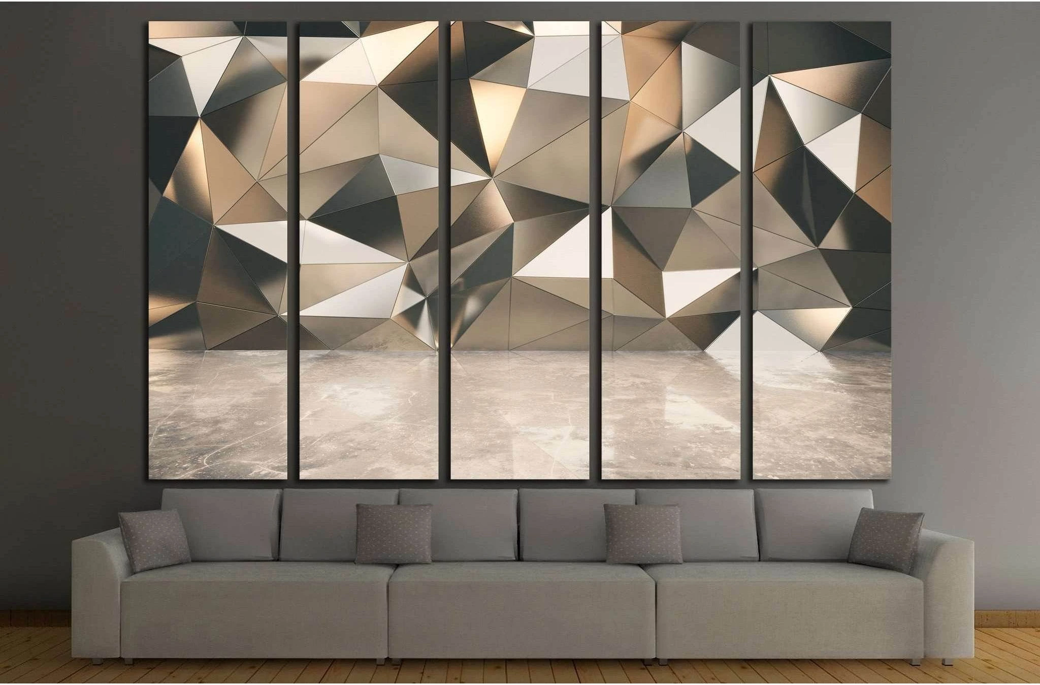Abstact exterior with concrete floor №1602 Ready to Hang Canvas Print - Zellart Canvas Prints ALL_Products, s-1602