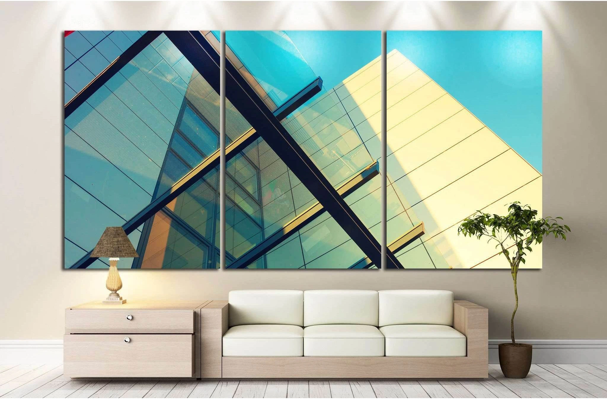 Abstract architecture №1058 Ready to Hang Canvas Print - Zellart Canvas Prints ALL_Products, s-1058