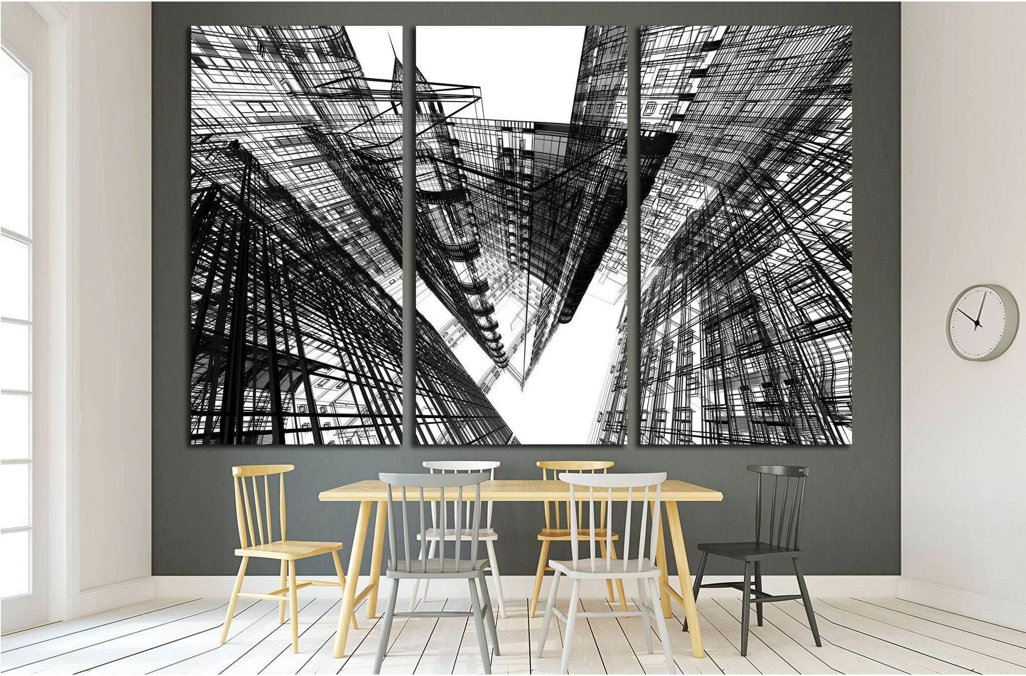 Abstract architecture №1582 Ready to Hang Canvas Print - Zellart Canvas Prints ALL_Products, s-1582