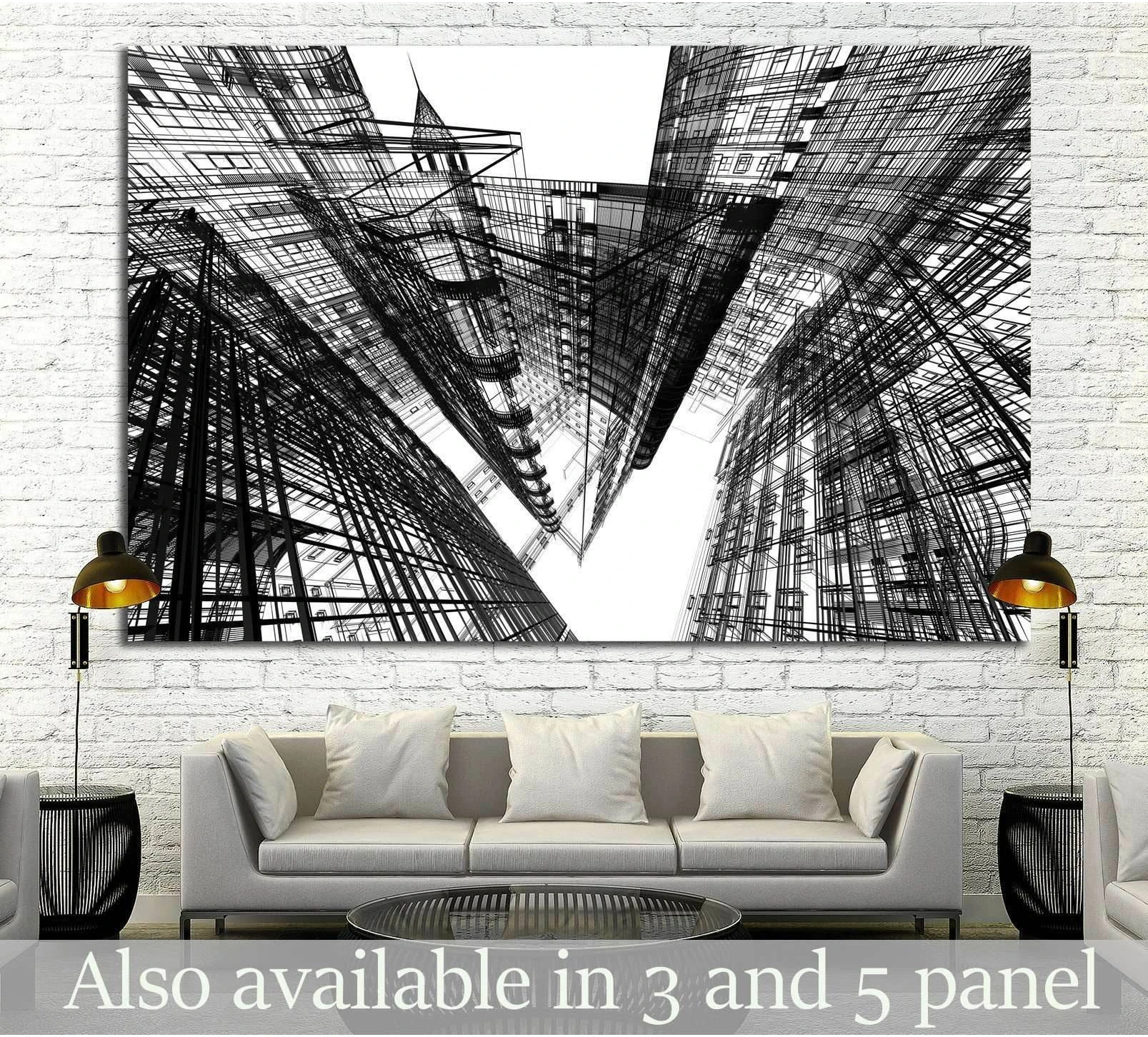 Abstract architecture №1582 Ready to Hang Canvas Print - Zellart Canvas Prints ALL_Products, s-1582