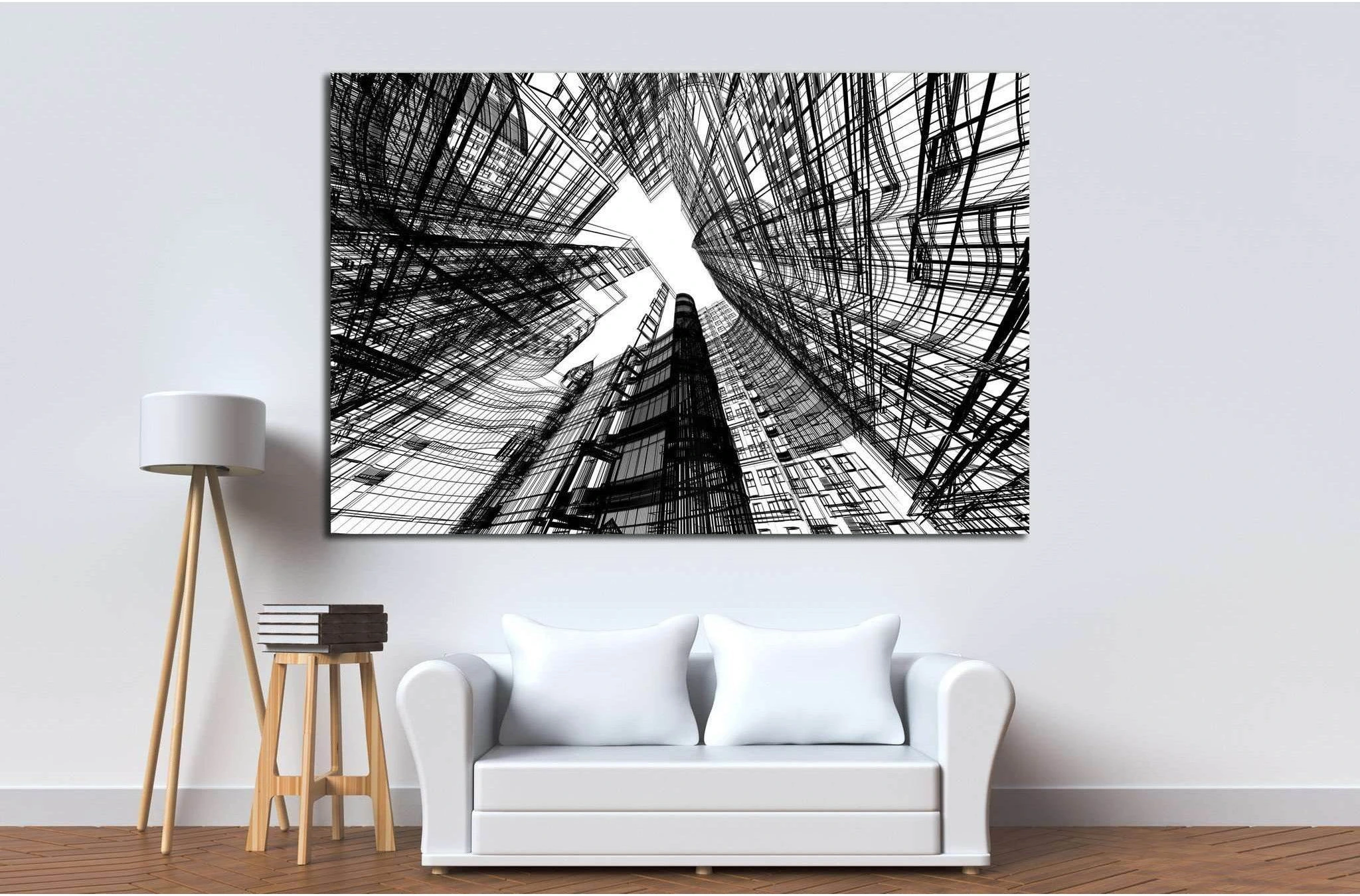Abstract architecture №1584 Ready to Hang Canvas Print - Zellart Canvas Prints ALL_Products, s-1584
