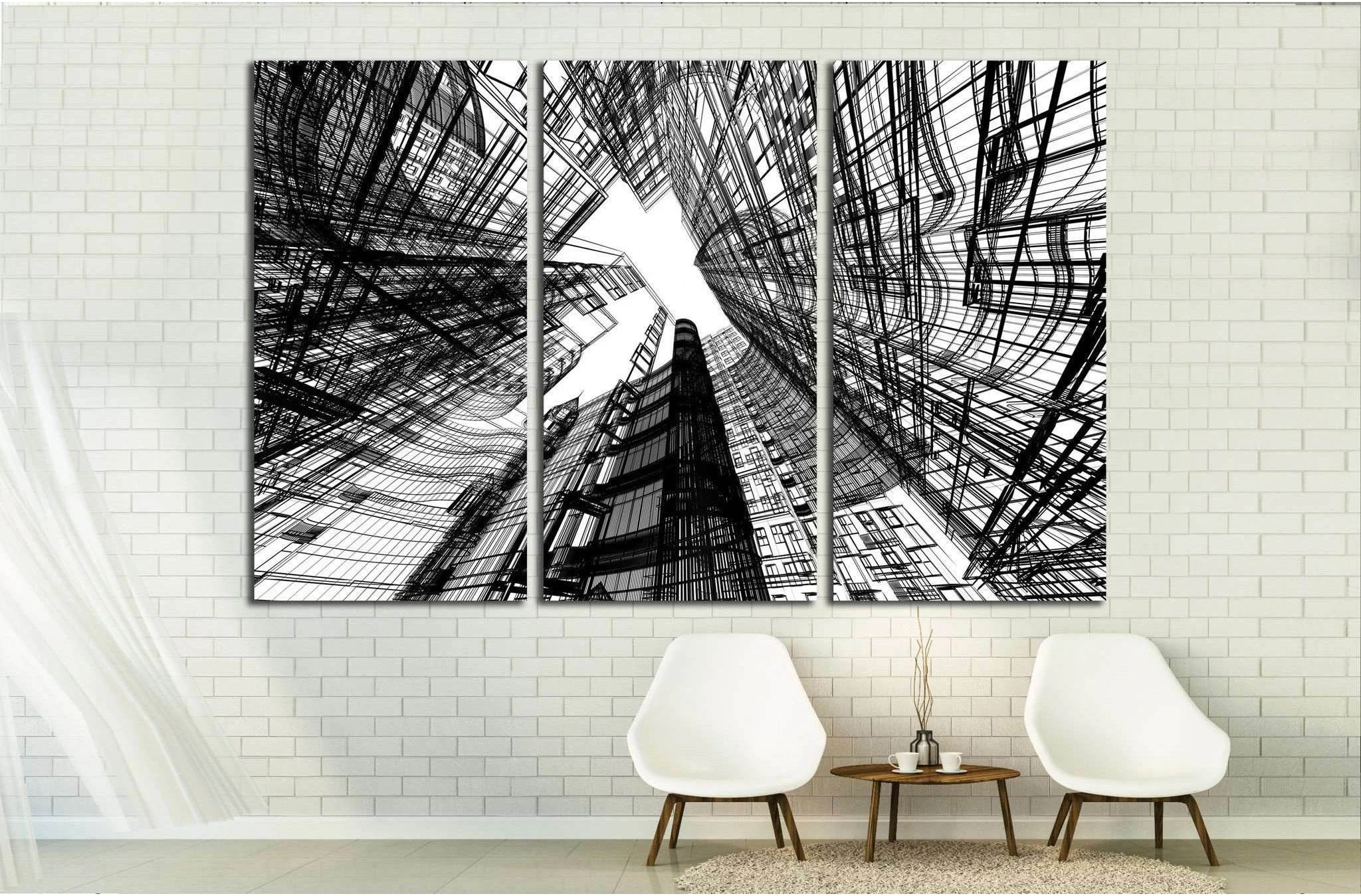 Abstract architecture №1584 Ready to Hang Canvas Print - Zellart Canvas Prints ALL_Products, s-1584