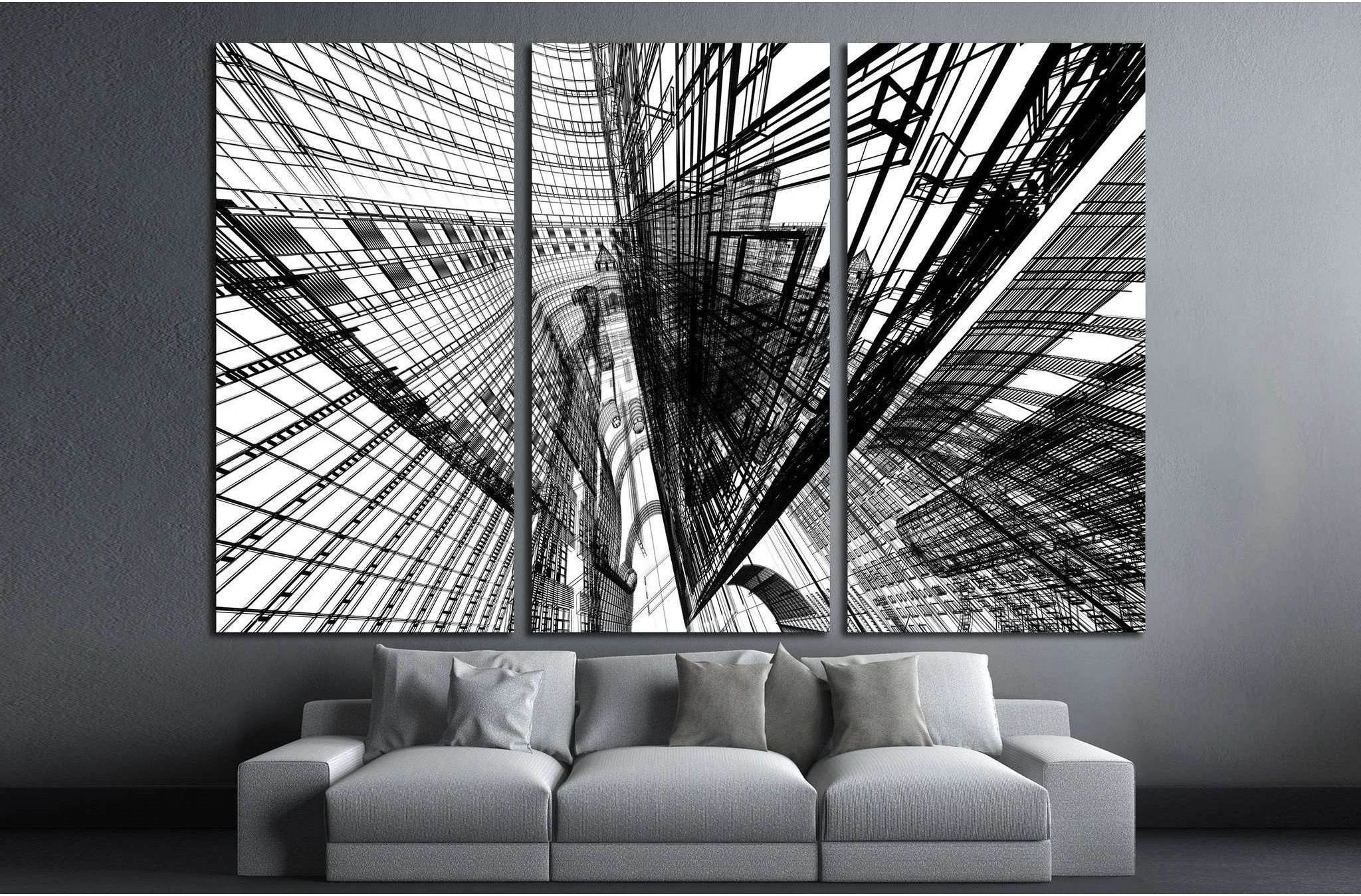 Abstract architecture №1585 Ready to Hang Canvas Print - Zellart Canvas Prints ALL_Products, s-1585