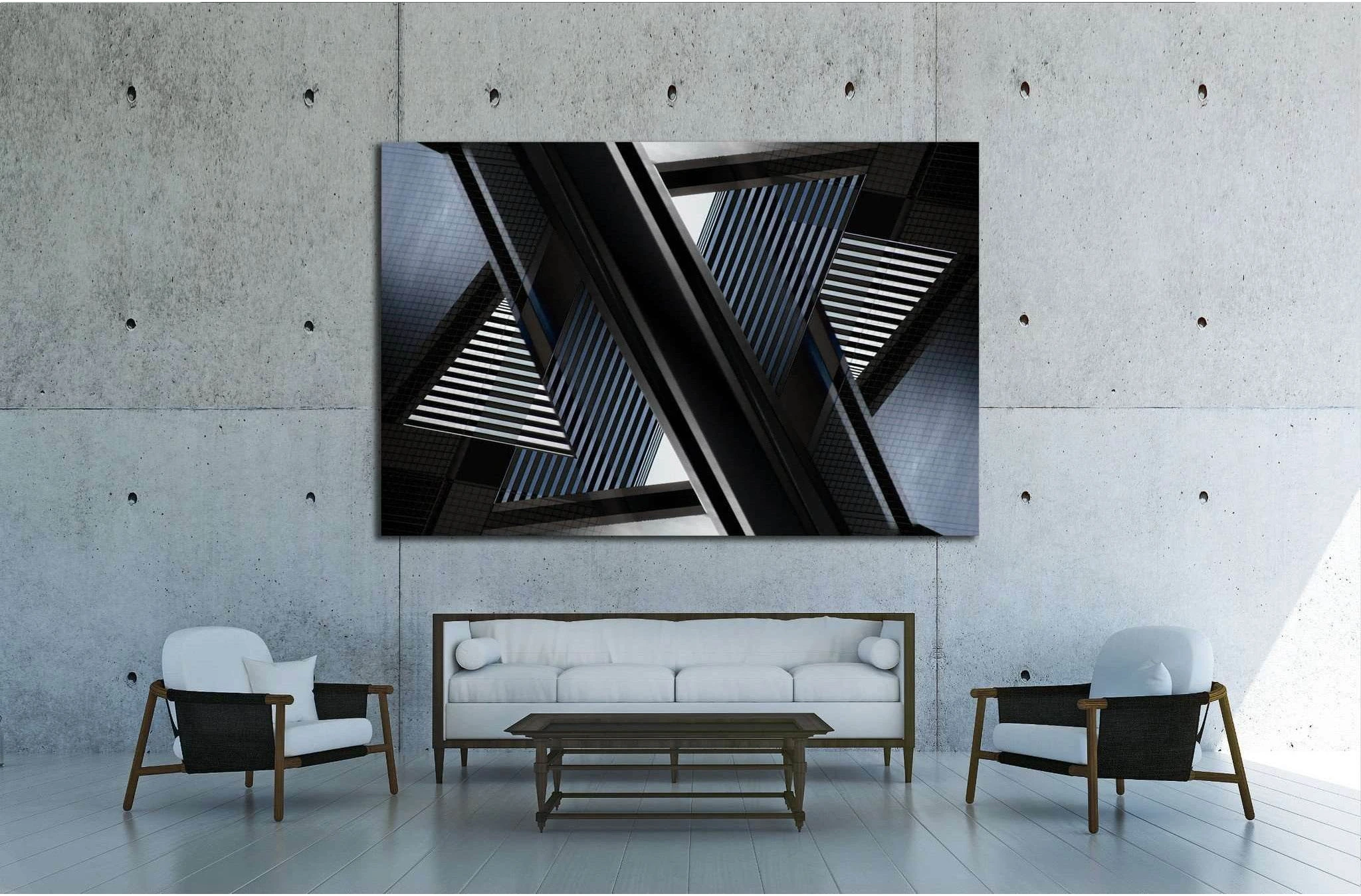 abstract architecture fragment №1599 Ready to Hang Canvas Print - Zellart Canvas Prints ALL_Products, s-1599