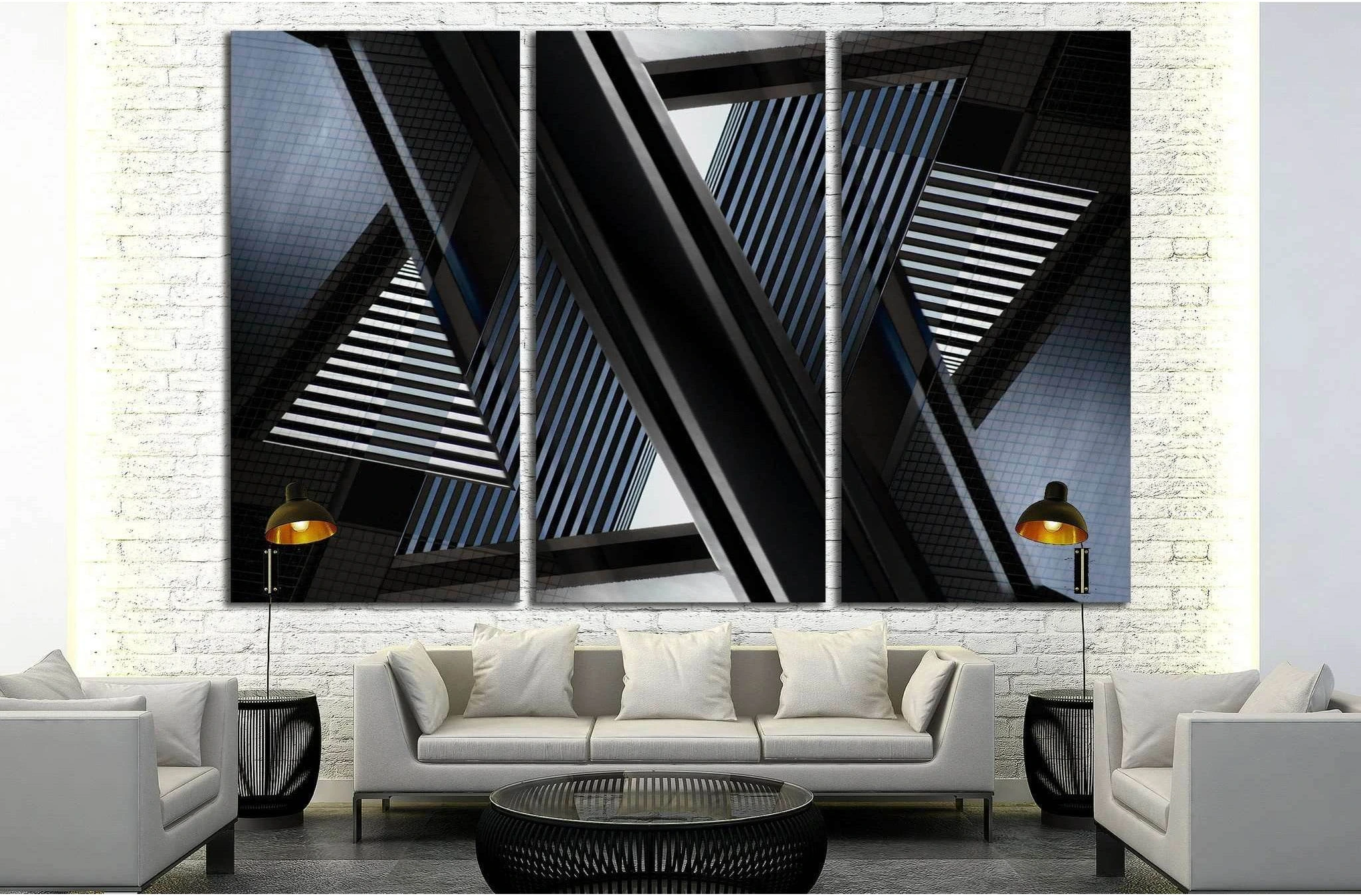 abstract architecture fragment №1599 Ready to Hang Canvas Print - Zellart Canvas Prints ALL_Products, s-1599