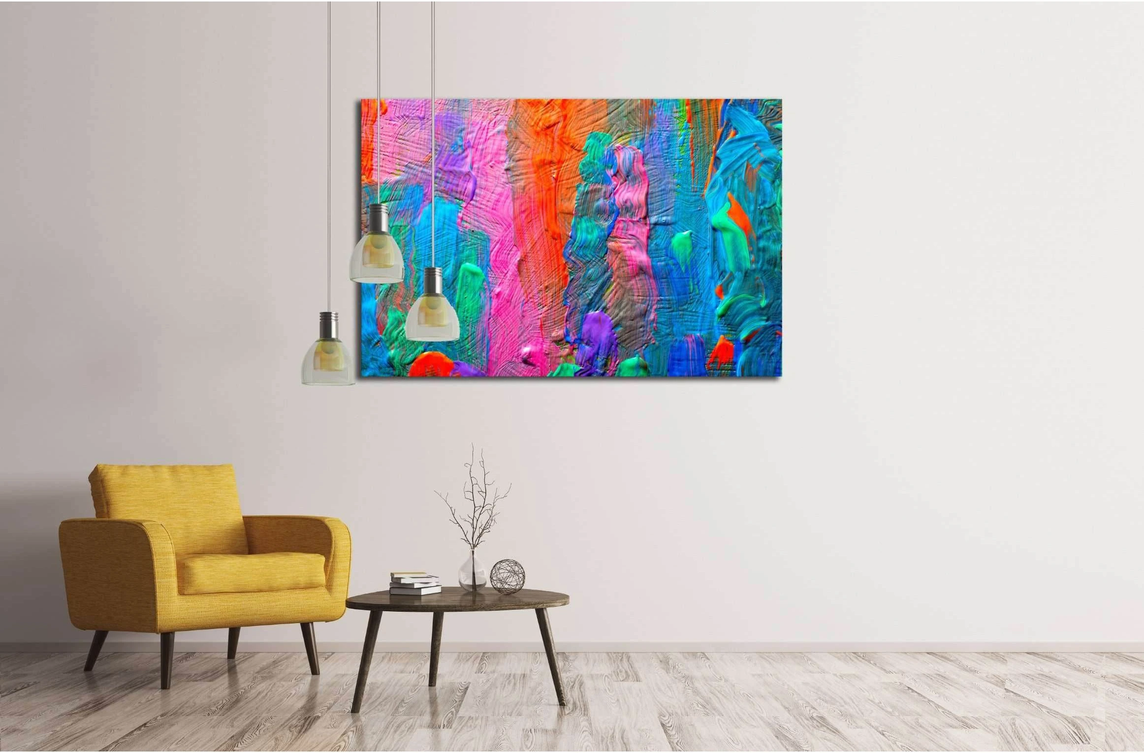 Abstract art background. Hand-painted background. SELF MADE №2881 Ready to Hang Canvas Print - Zellart Canvas Prints ALL_Products, s-2881