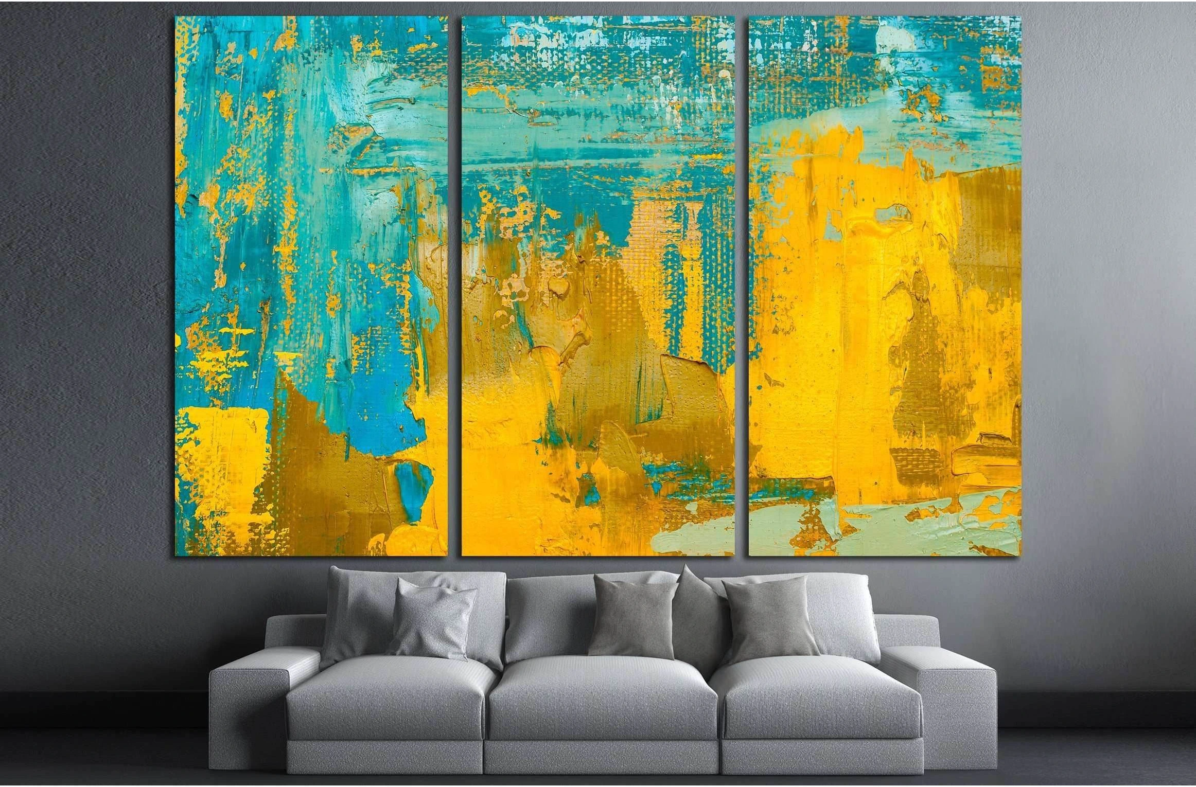Abstract art background. Oil painting on canvas №3227 Ready to Hang Canvas Print - Zellart Canvas Prints ALL_Products, s-3227