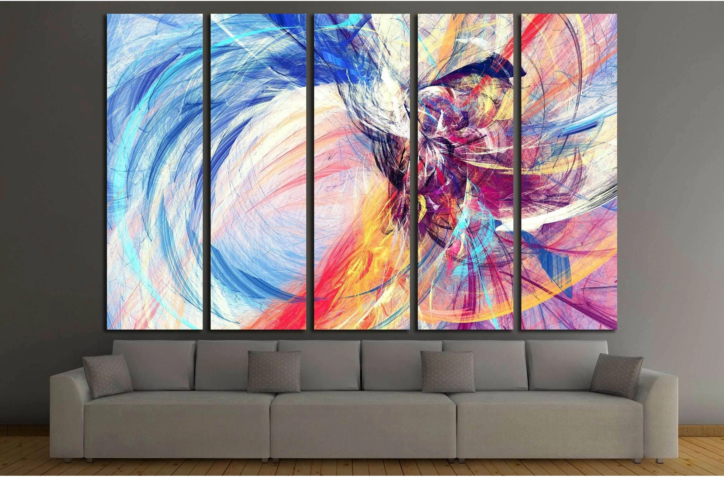 Abstract beautiful multicolor bright artistic background №2887 Ready to Hang Canvas Print - Zellart Canvas Prints ALL_Products, s-2887