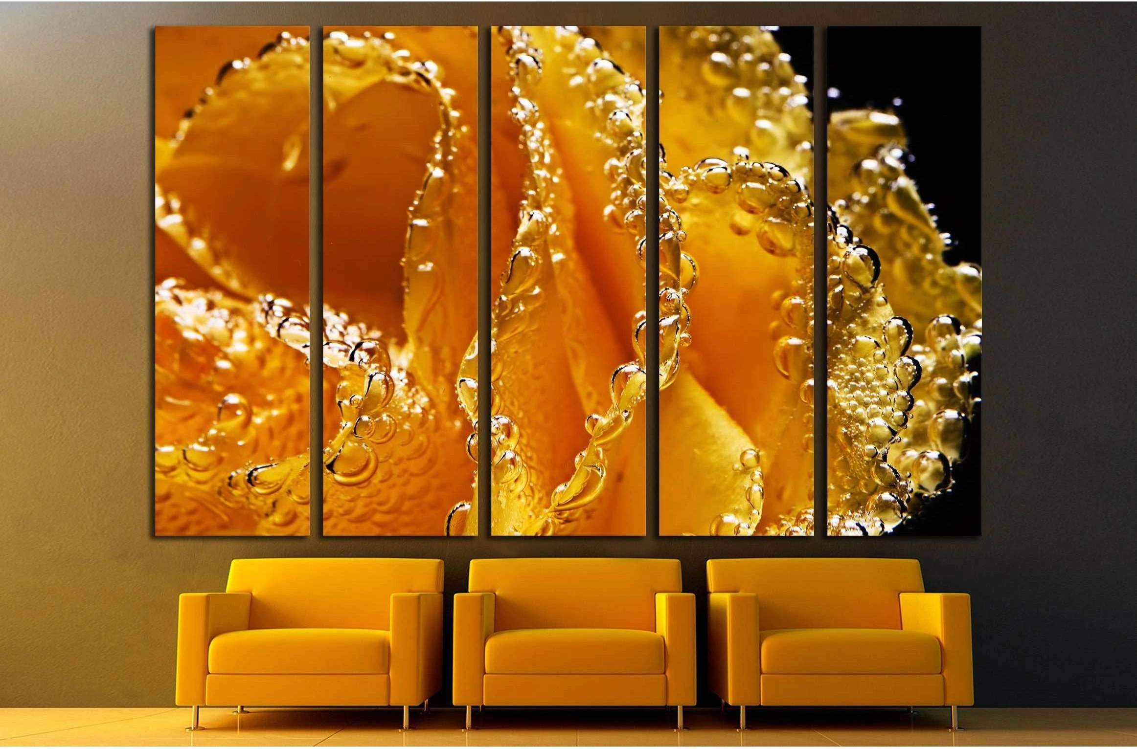 abstract beautiful underwater yellow rose №2750 Ready to Hang Canvas Print - Zellart Canvas Prints ALL_Products, s-2750