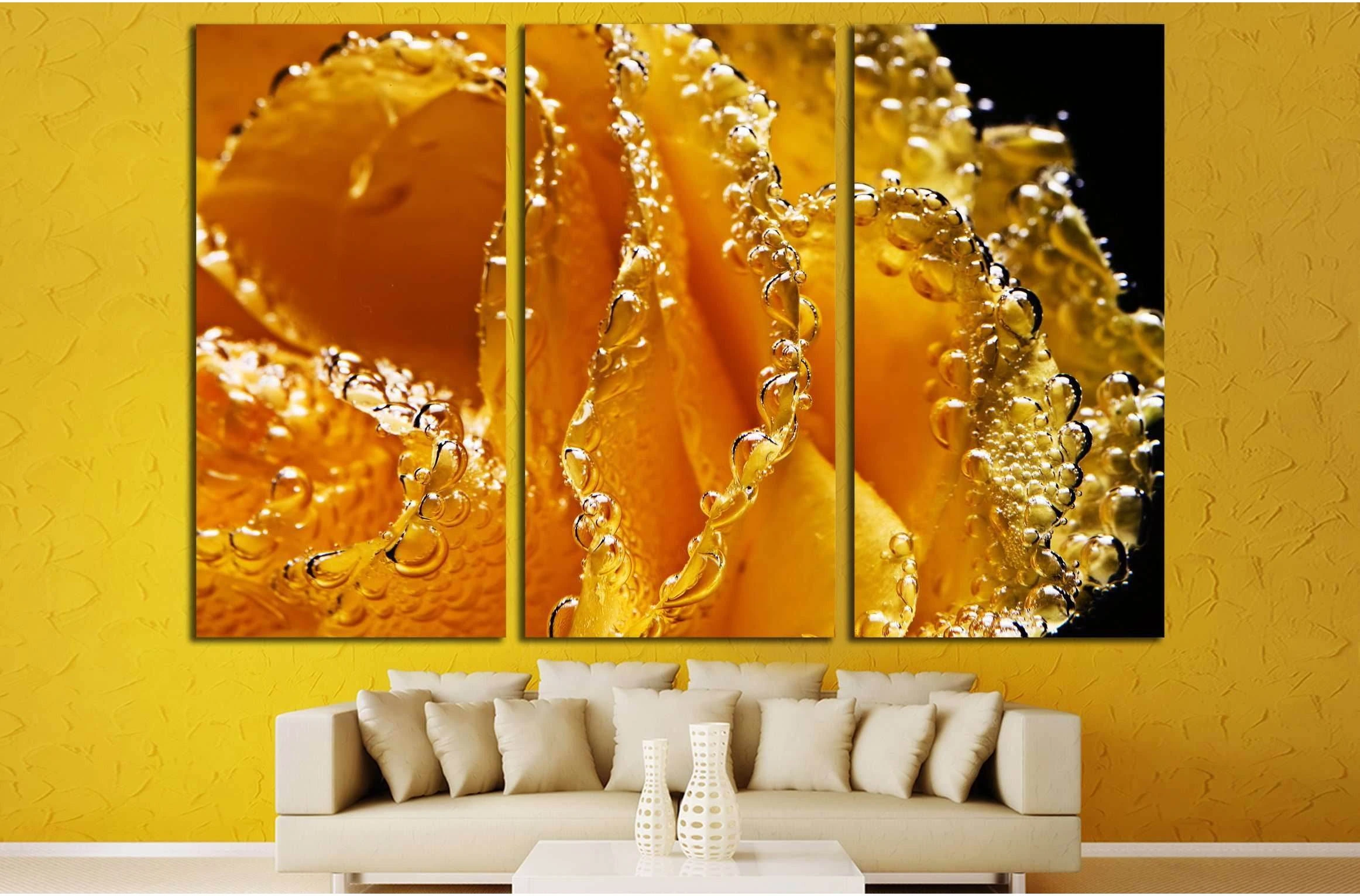 abstract beautiful underwater yellow rose №2750 Ready to Hang Canvas Print - Zellart Canvas Prints ALL_Products, s-2750