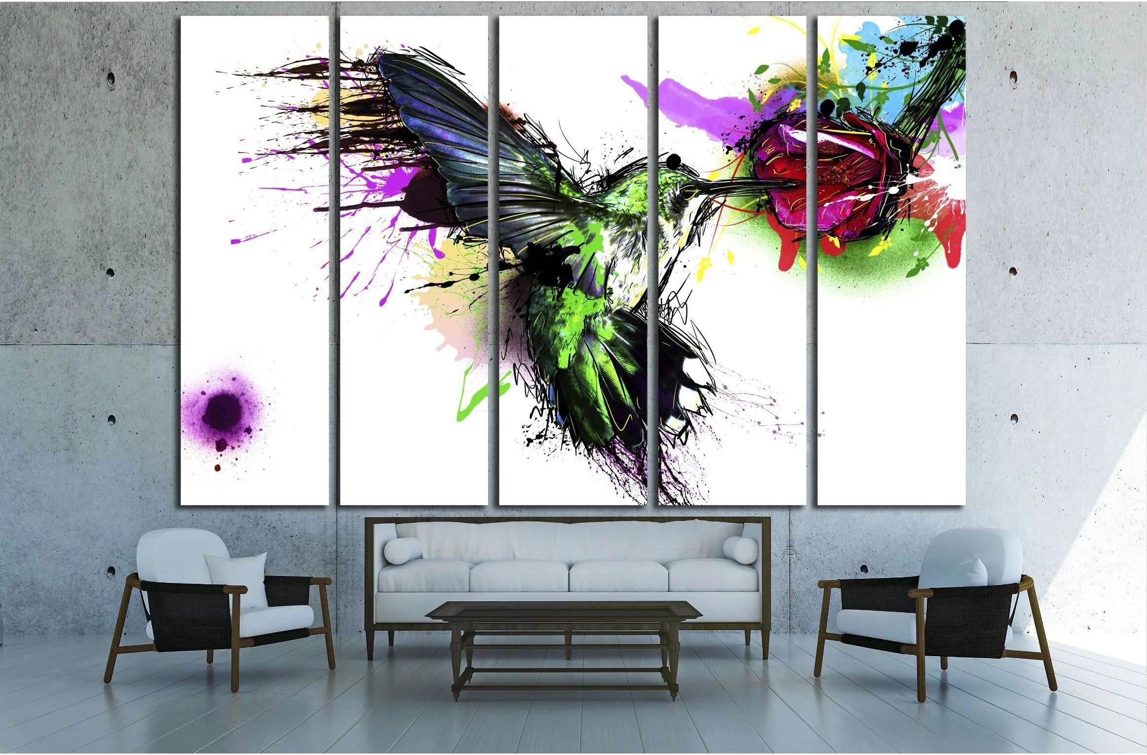 Abstract bird №3310 Ready to Hang Canvas Print - Zellart Canvas Prints ALL_Products, s-3310