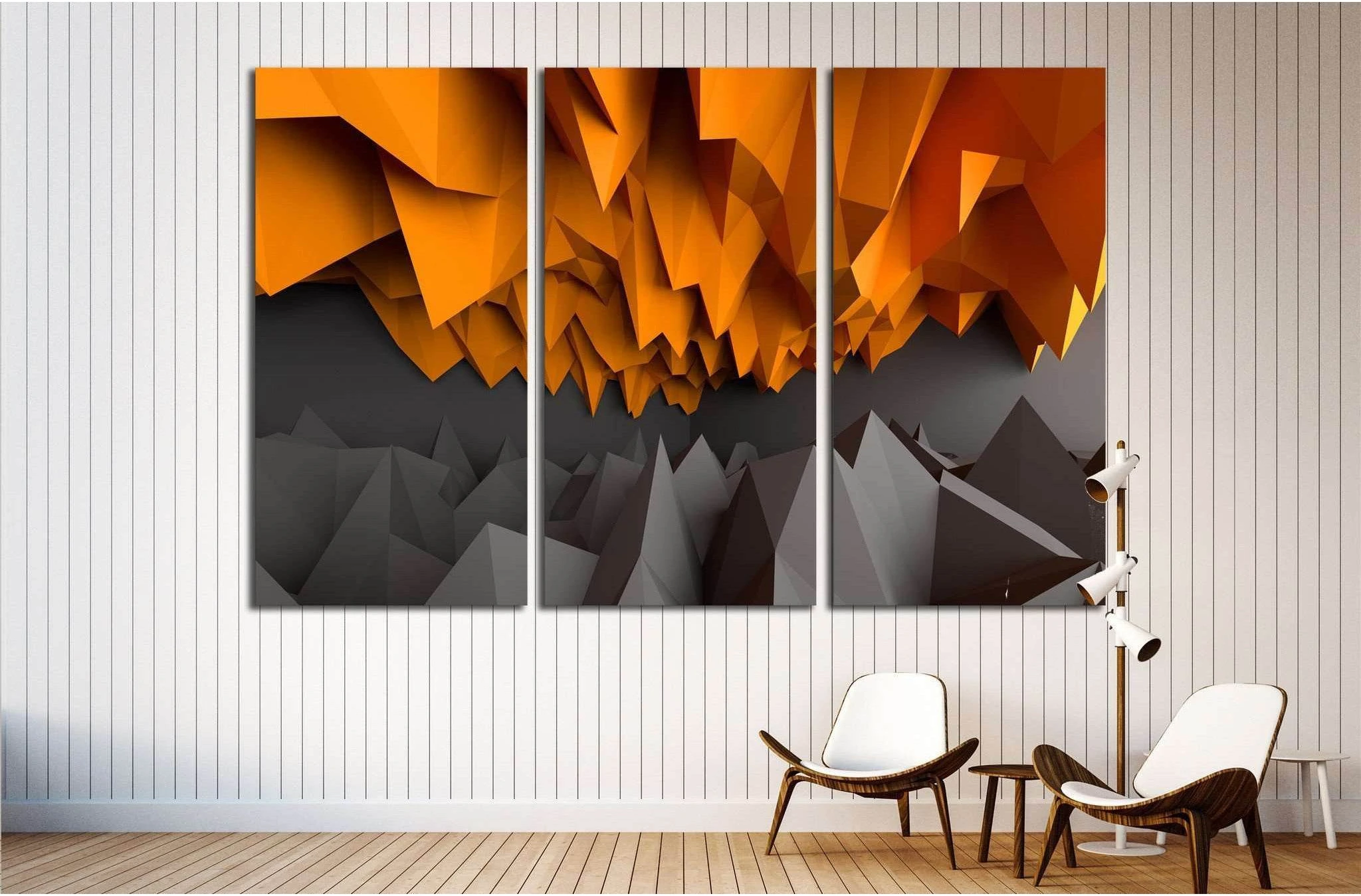 Abstract black and orange background №1611 Ready to Hang Canvas Print - Zellart Canvas Prints ALL_Products, s-1611