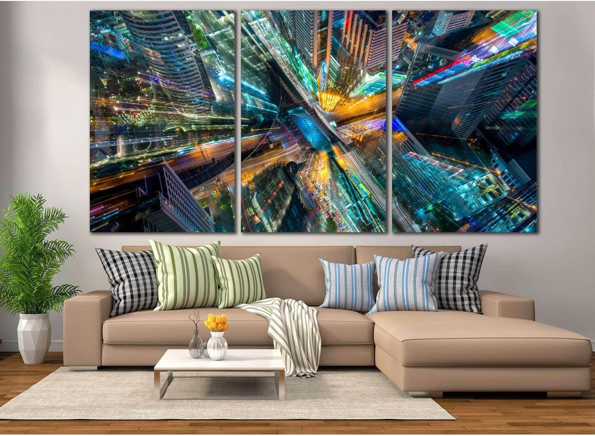 Abstract City №792 Ready to Hang Canvas Print, product view 2