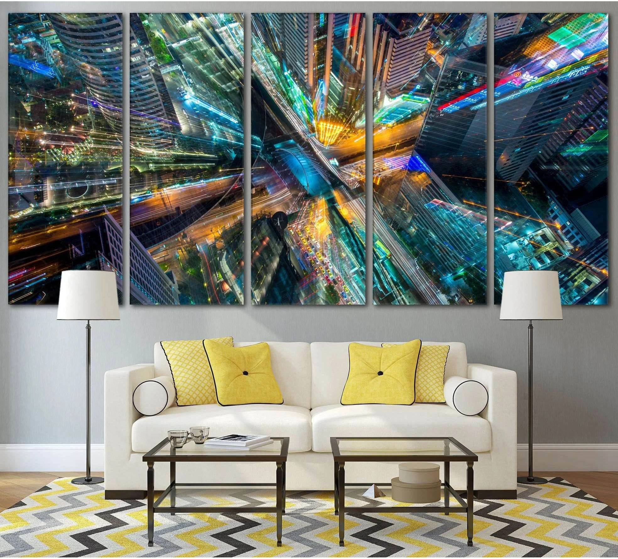 Abstract City №792 Ready to Hang Canvas Print