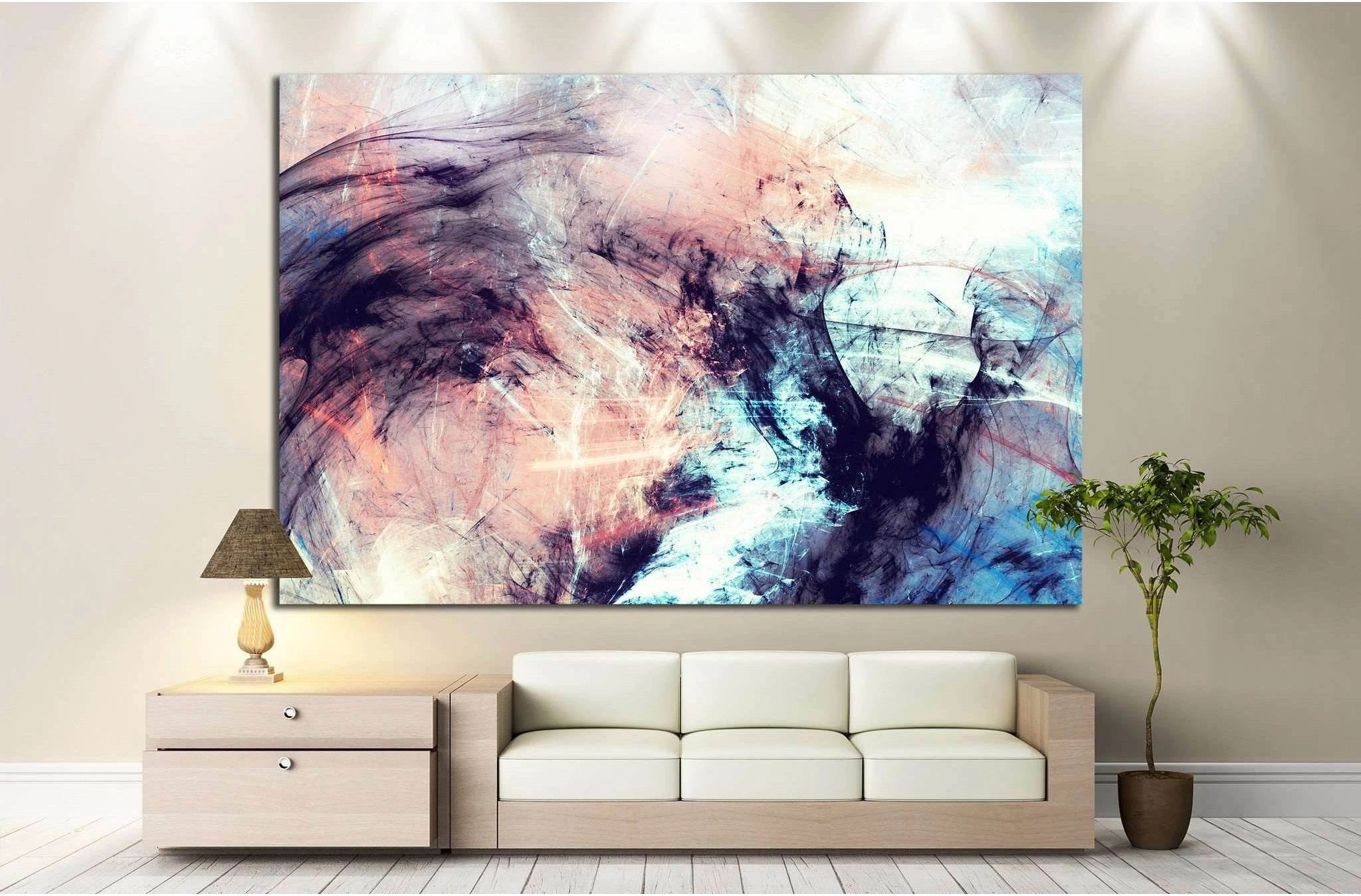 Abstract color dynamic №1048 Ready to Hang Canvas Print - Zellart Canvas Prints ALL_Products, s-1048